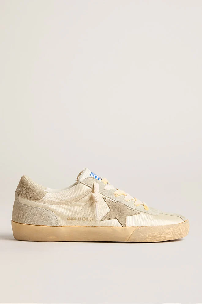 Men | Super-Star Lab Nylon with Dove-Gray Star & Ice-Gray Suede Inserts | White x Ice x Taupe - Image 6