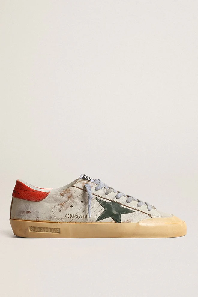 Men | Super-Star Penstar Vintage Beige with Green Star | White Tobacco x Green x Orange - Image 6