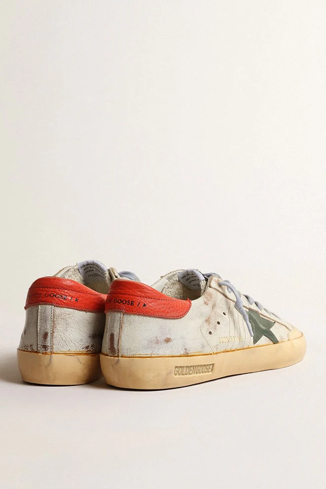 Men | Super-Star Penstar Vintage Beige with Green Star | White Tobacco x Green x Orange - Image 8