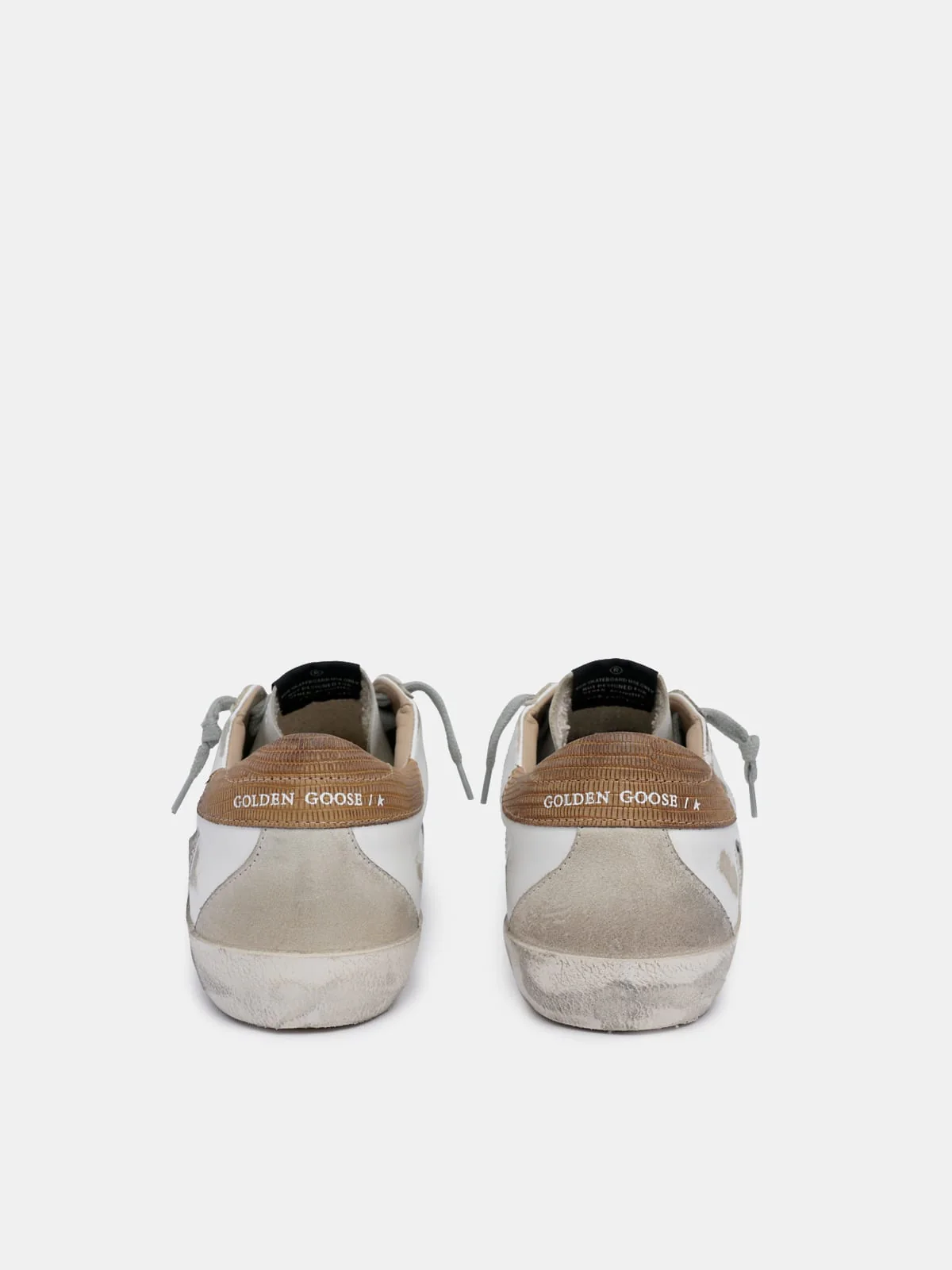 Men | Super-Star Sneakers White Leather with Brown Laminated Heel Tab - Image 6