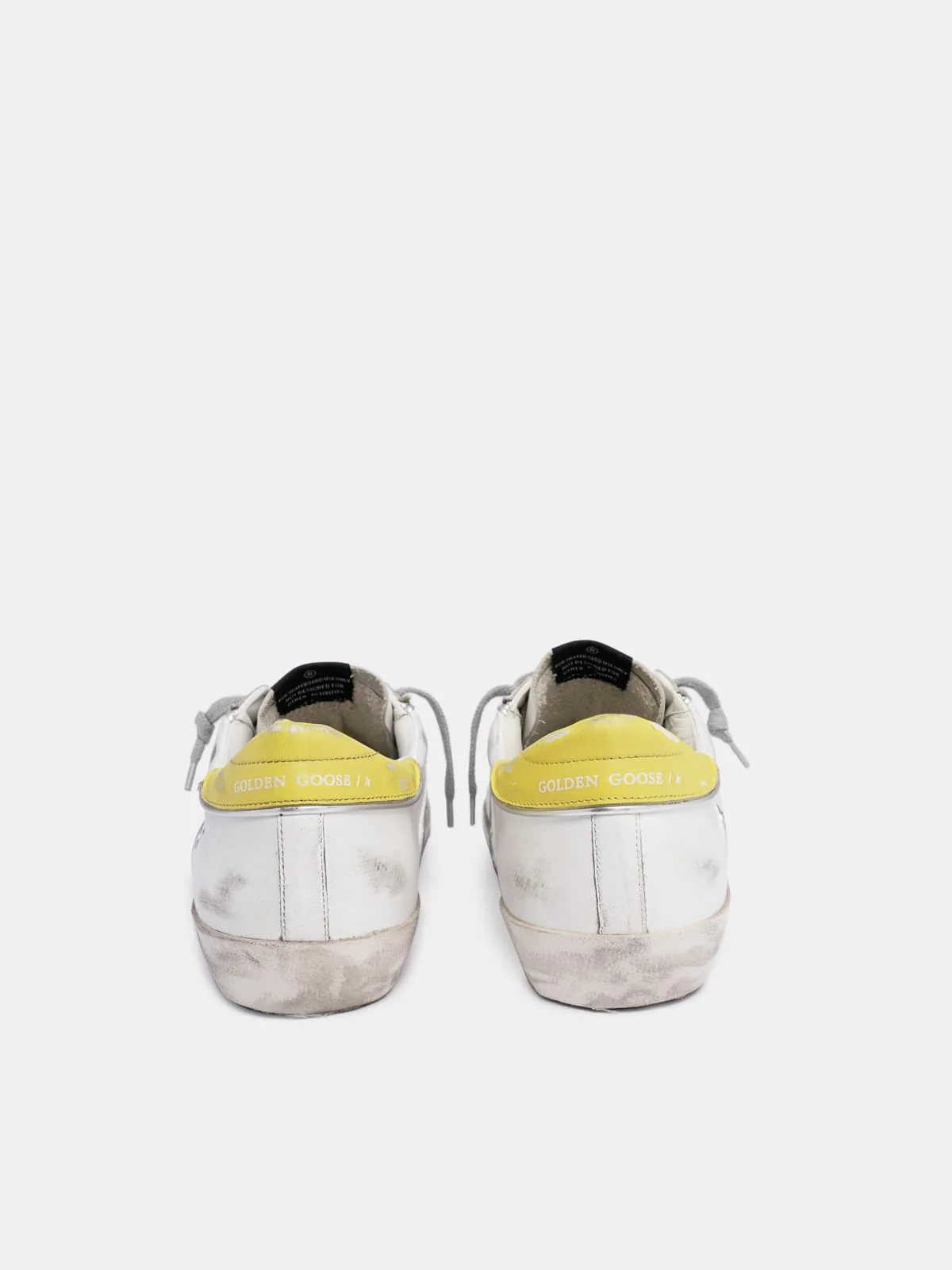 Men | Super-Star Sneakers with White Leather-Yellow-Star - Image 7
