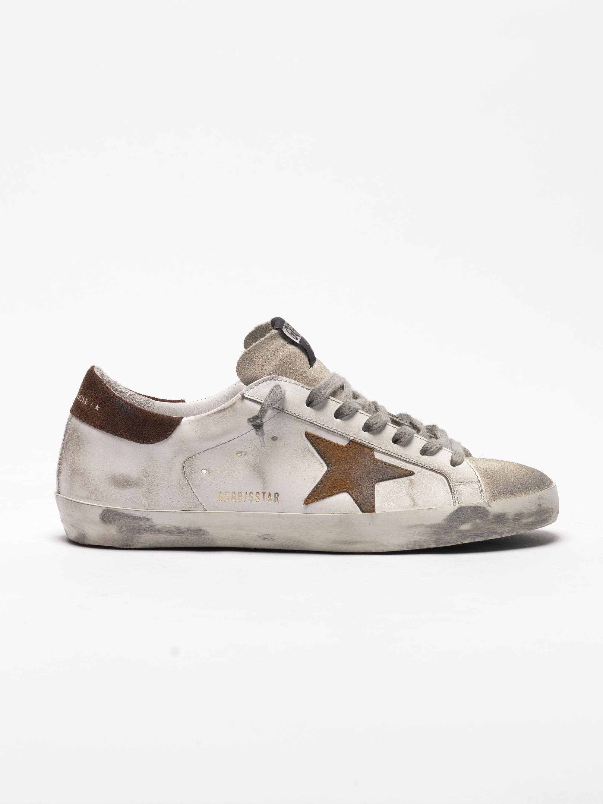Men | Super-Star White Leather with Brown Star & Heel Tab - Image 5