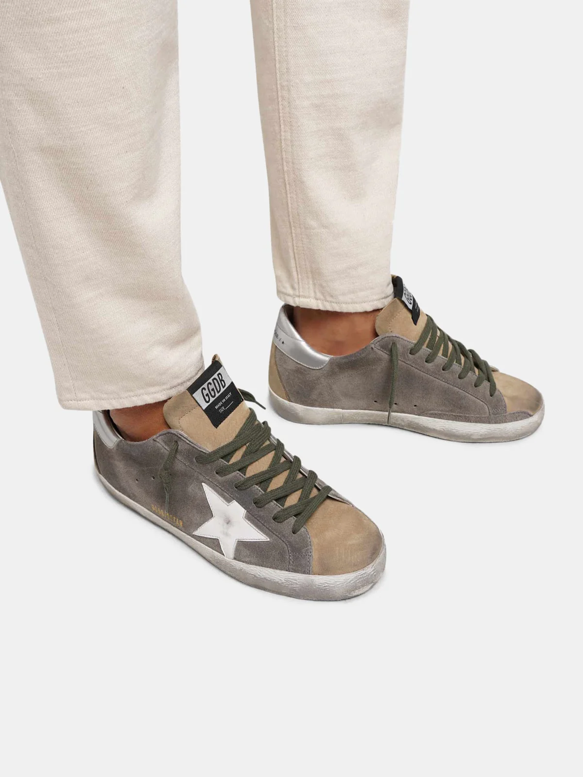 Men | Two-Tone Super-Star Sneakers Suede with White Star - Image 3
