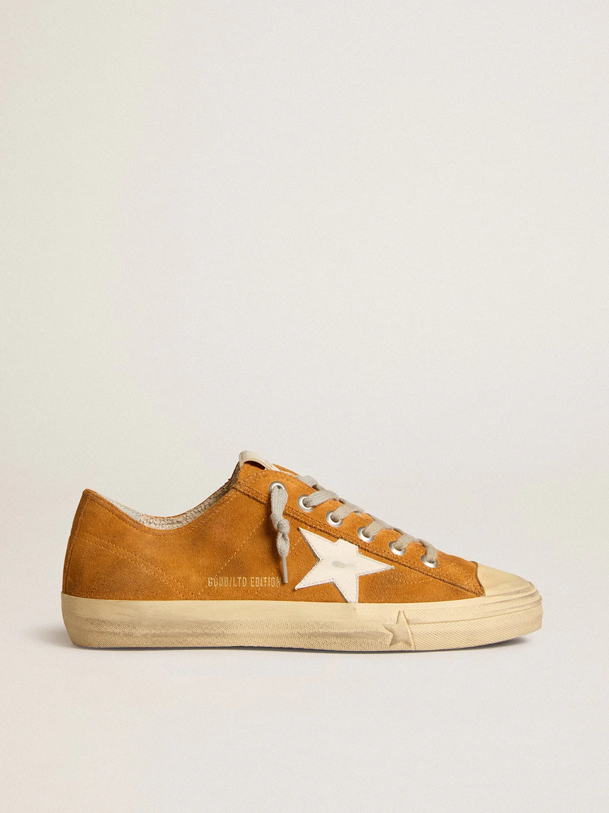 Men | V-Star Ltd Camel Suede with A Milk-White Leather Star | Cathay Spice x Milk - Image 3