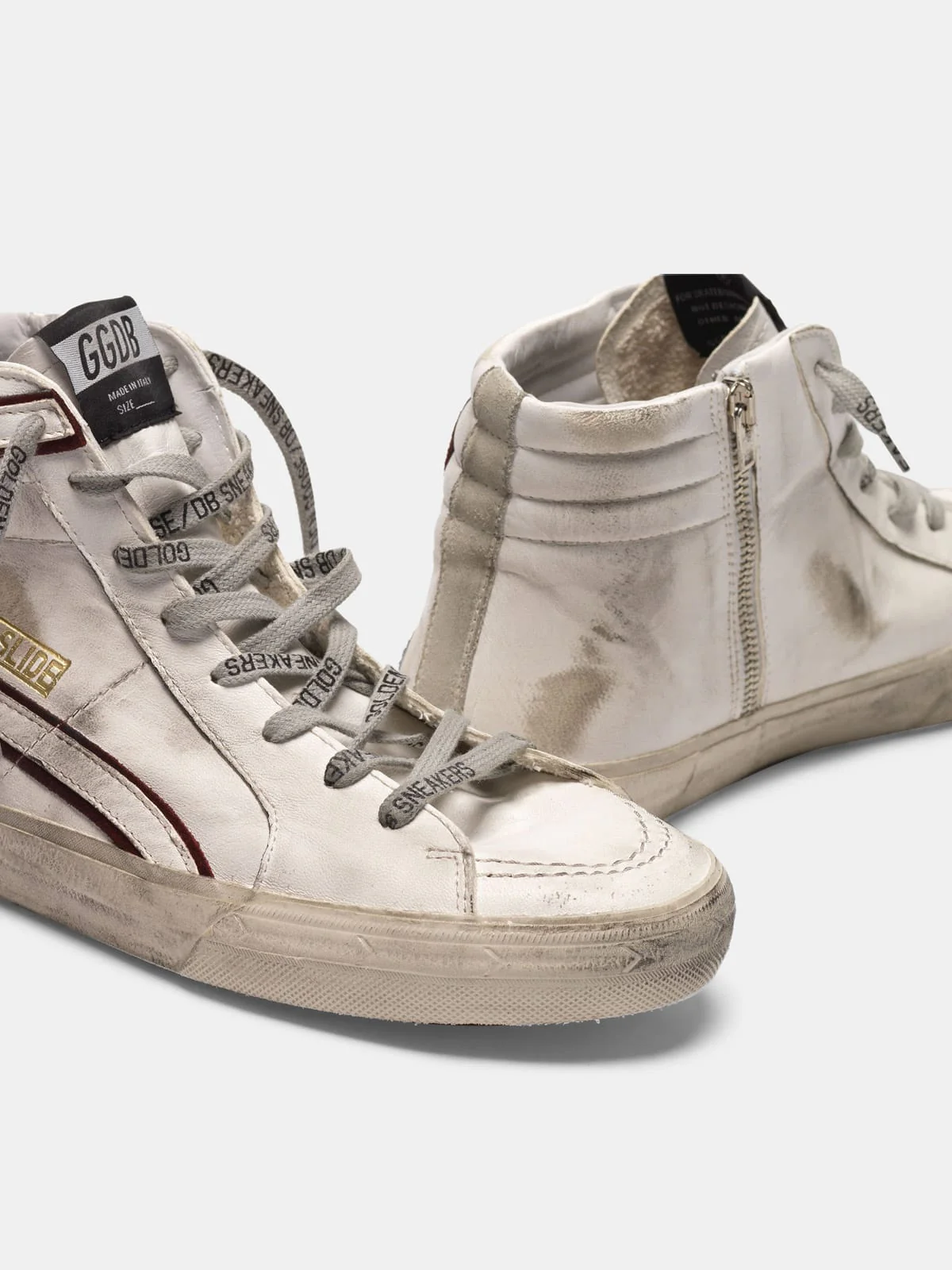 Men | White Slide Sneakers with Black Star - Image 3