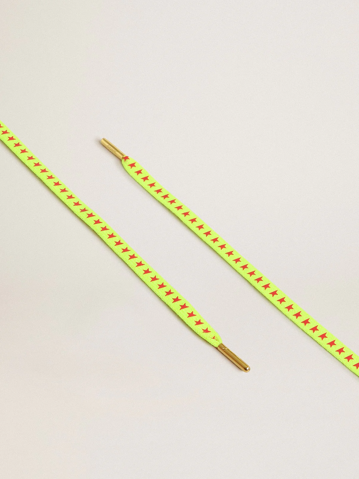 Unisex | Fluorescent Yellow Laces with Contrasting Orange Stars | Fluo Yellow x Orange x Gold - Image 6