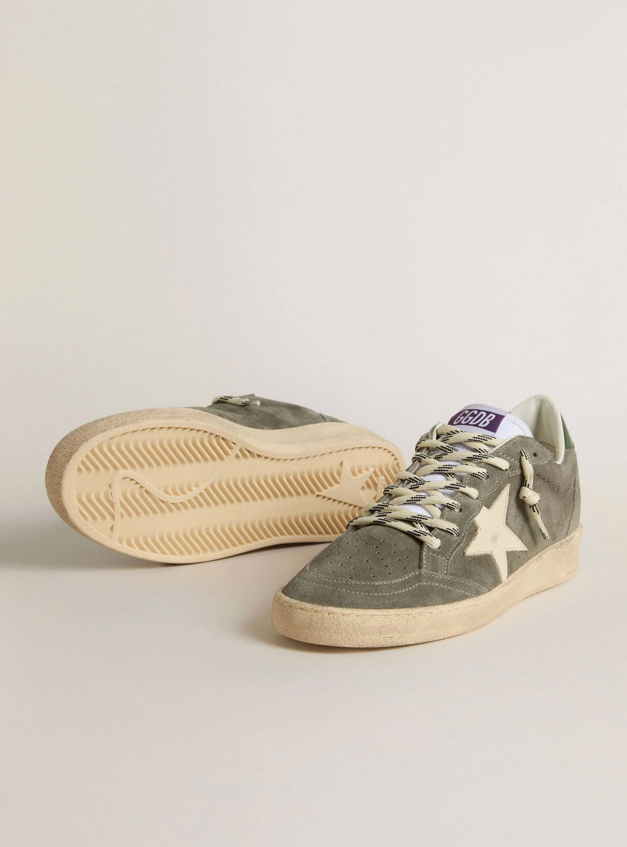 Women | Ball Star with Cream Star & Green Heel Tab | Green x Cream x Black