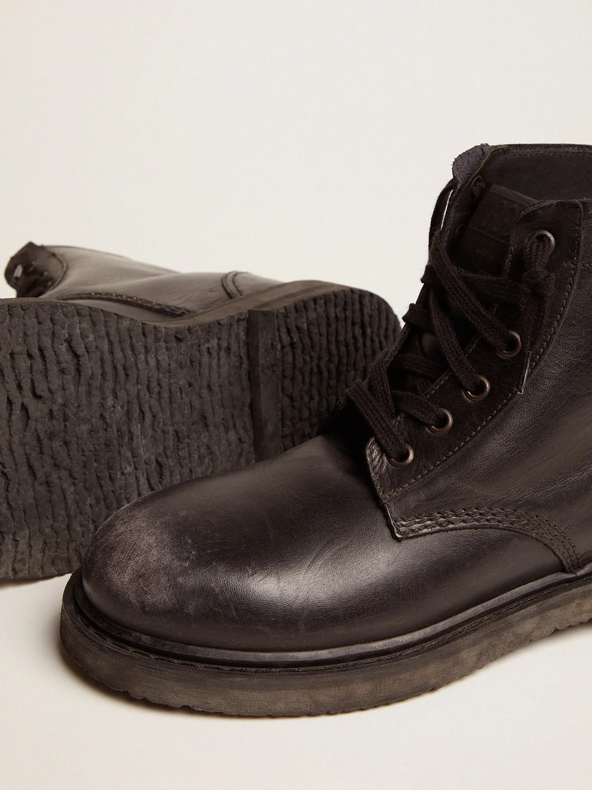 Women | Boots Black Leather | Black - Image 2