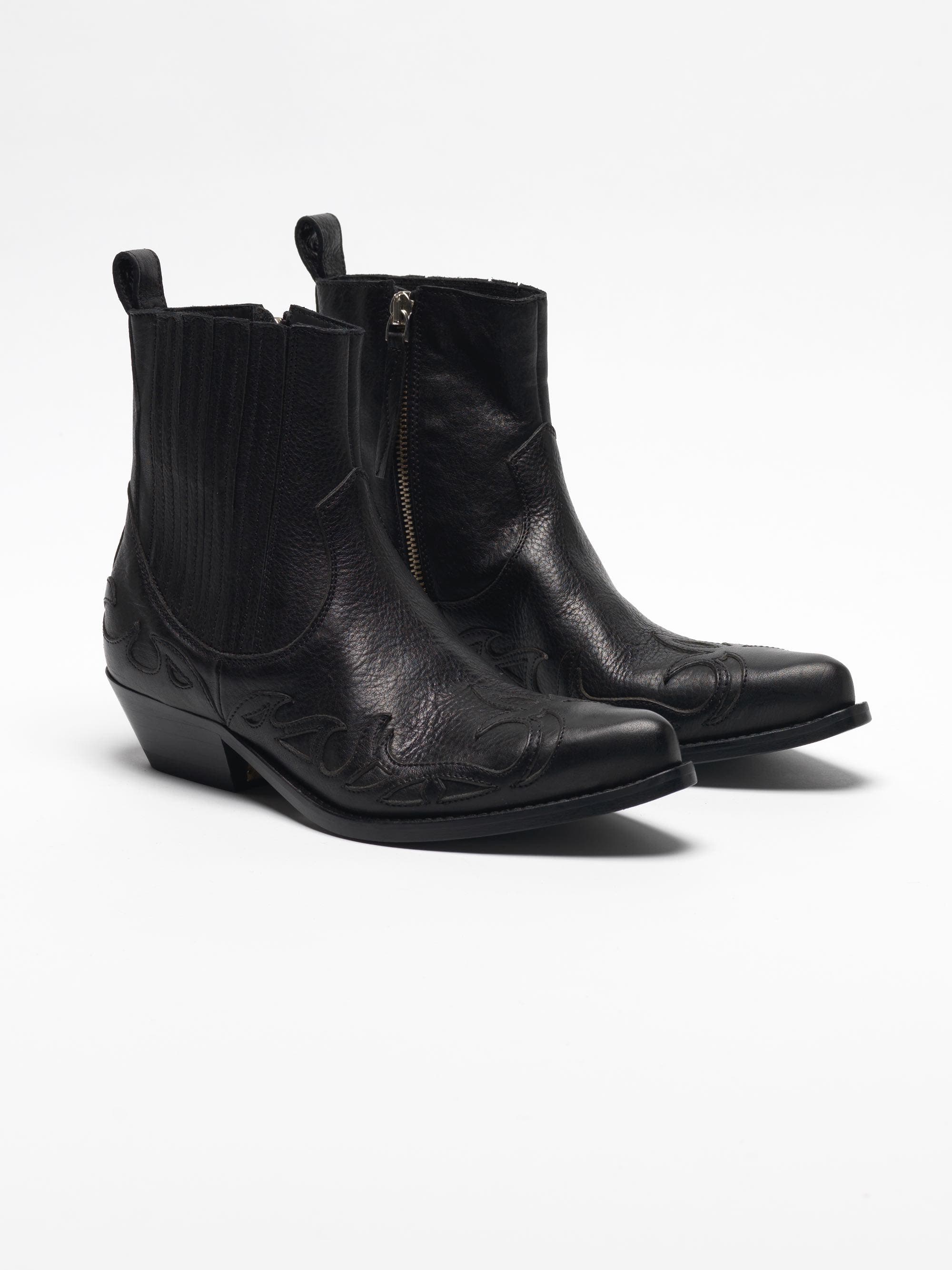 Women | Boots Santiago Black Leather - Image 2
