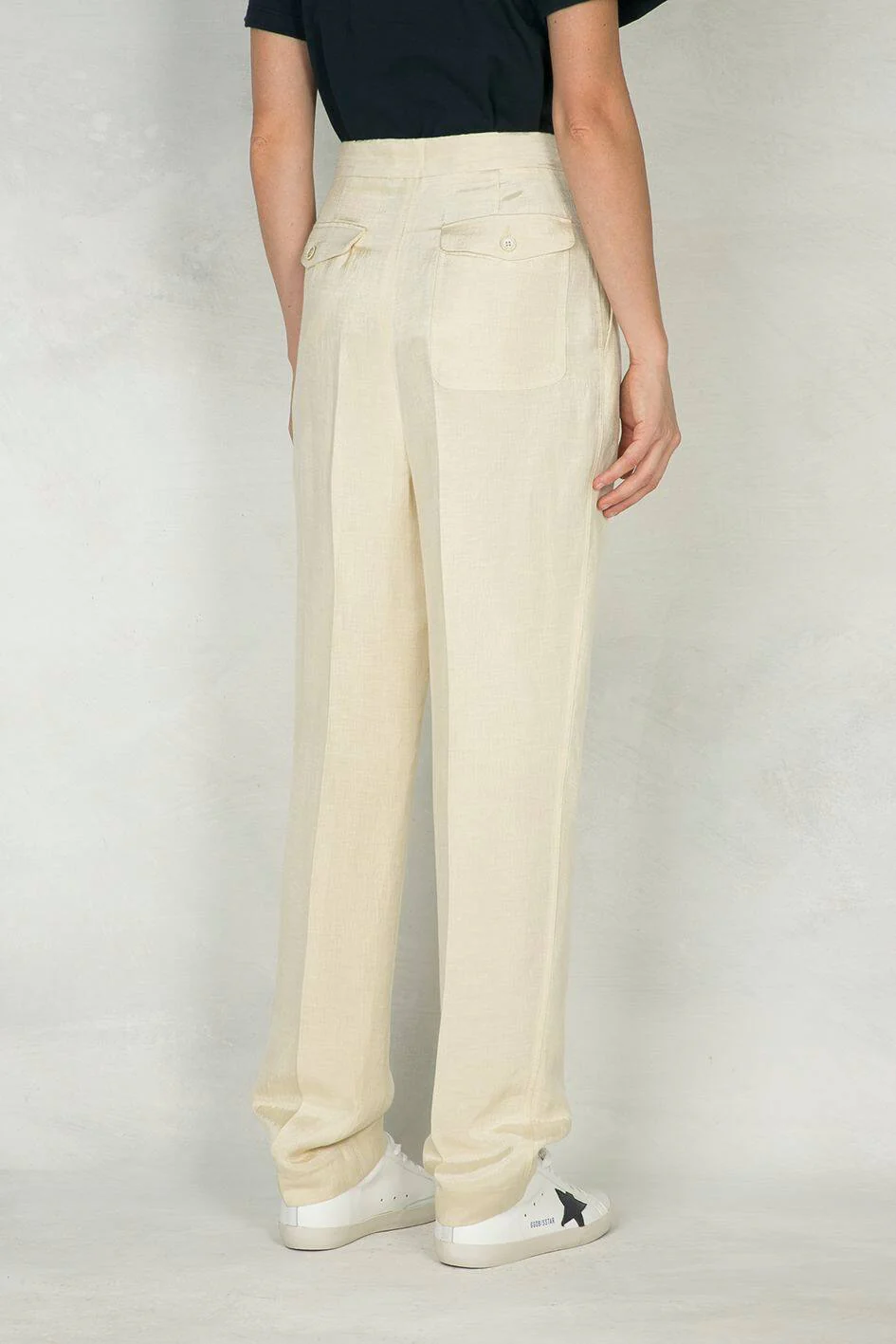 Women | Cream Trousers - Image 2