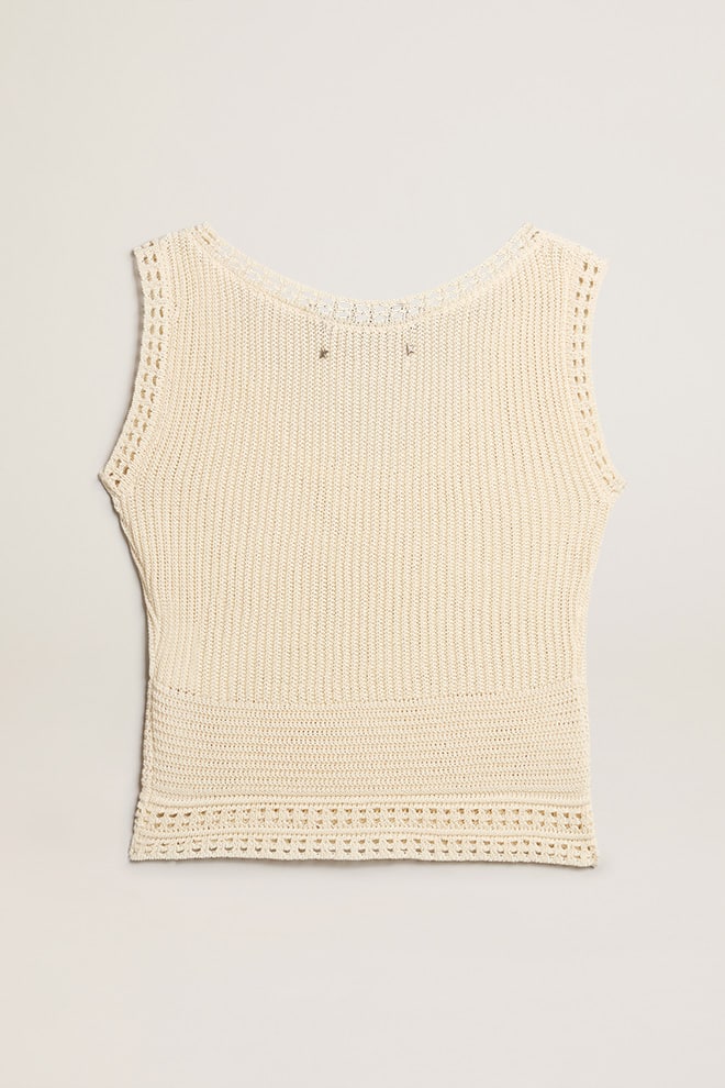 Women | Ecru-Colored Gilet | Ecru