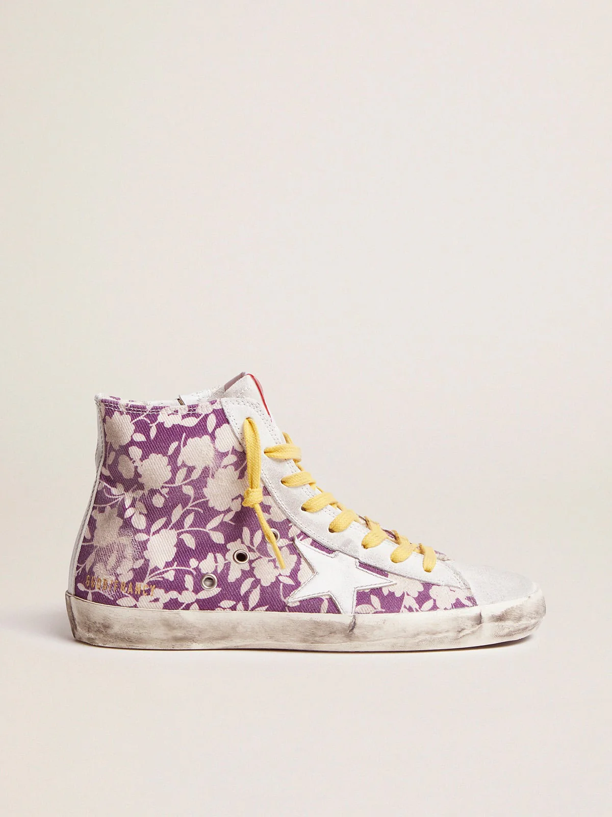 Women | Francy Ltd Sneakers Canvas with Floral Pattern | White Purple Flowers x White - Image 4