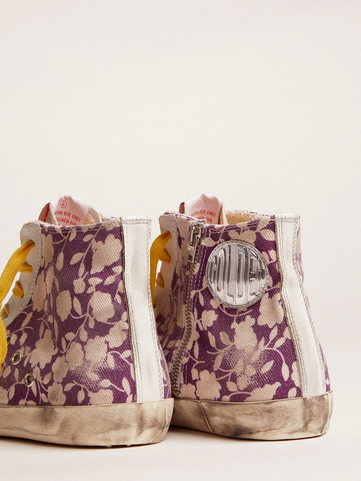 Women | Francy Ltd Sneakers Canvas with Floral Pattern | White Purple Flowers x White - Image 5
