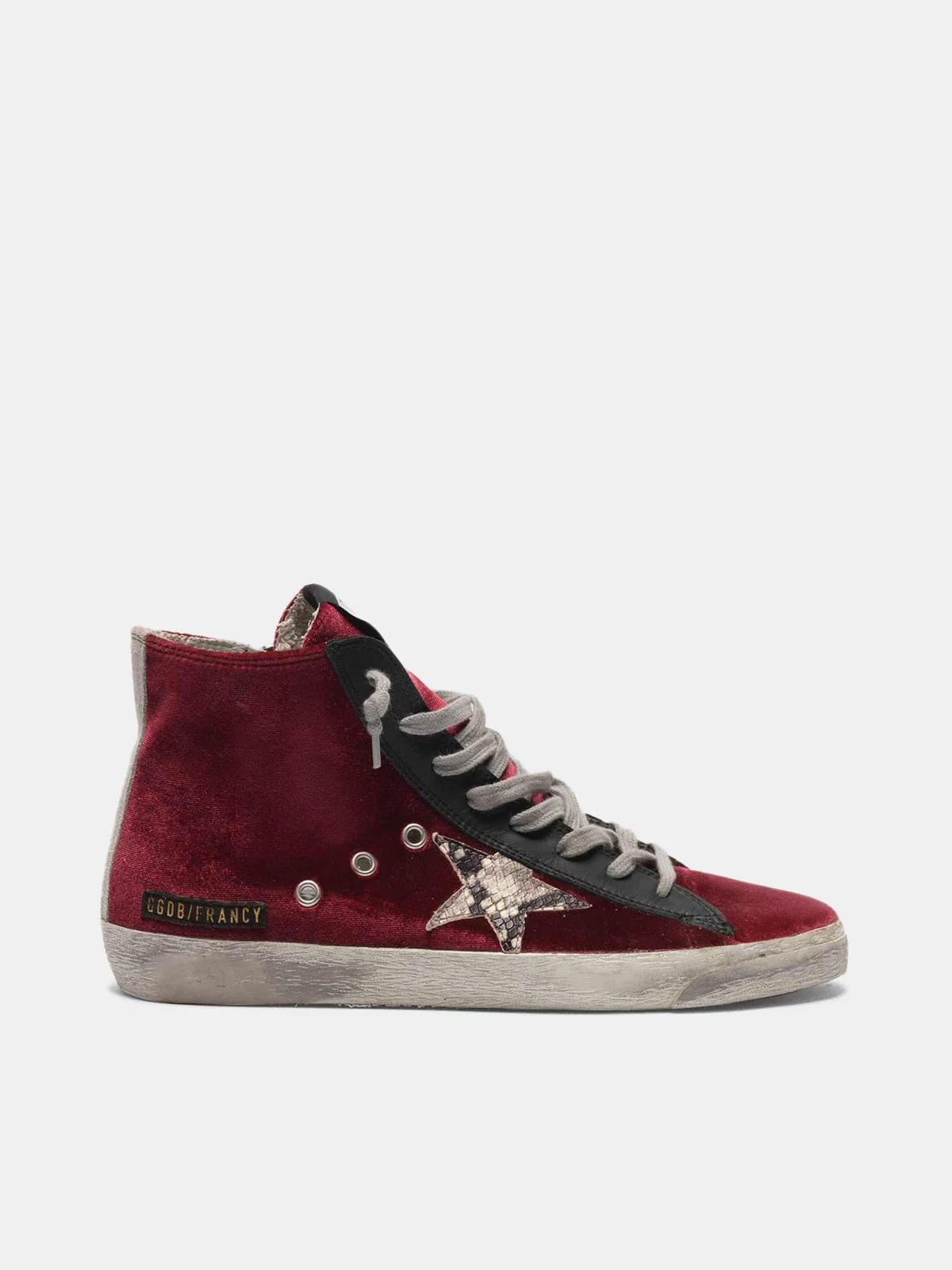 Women | Francy Sneakers Velvet with Snake-Print Star - Image 4