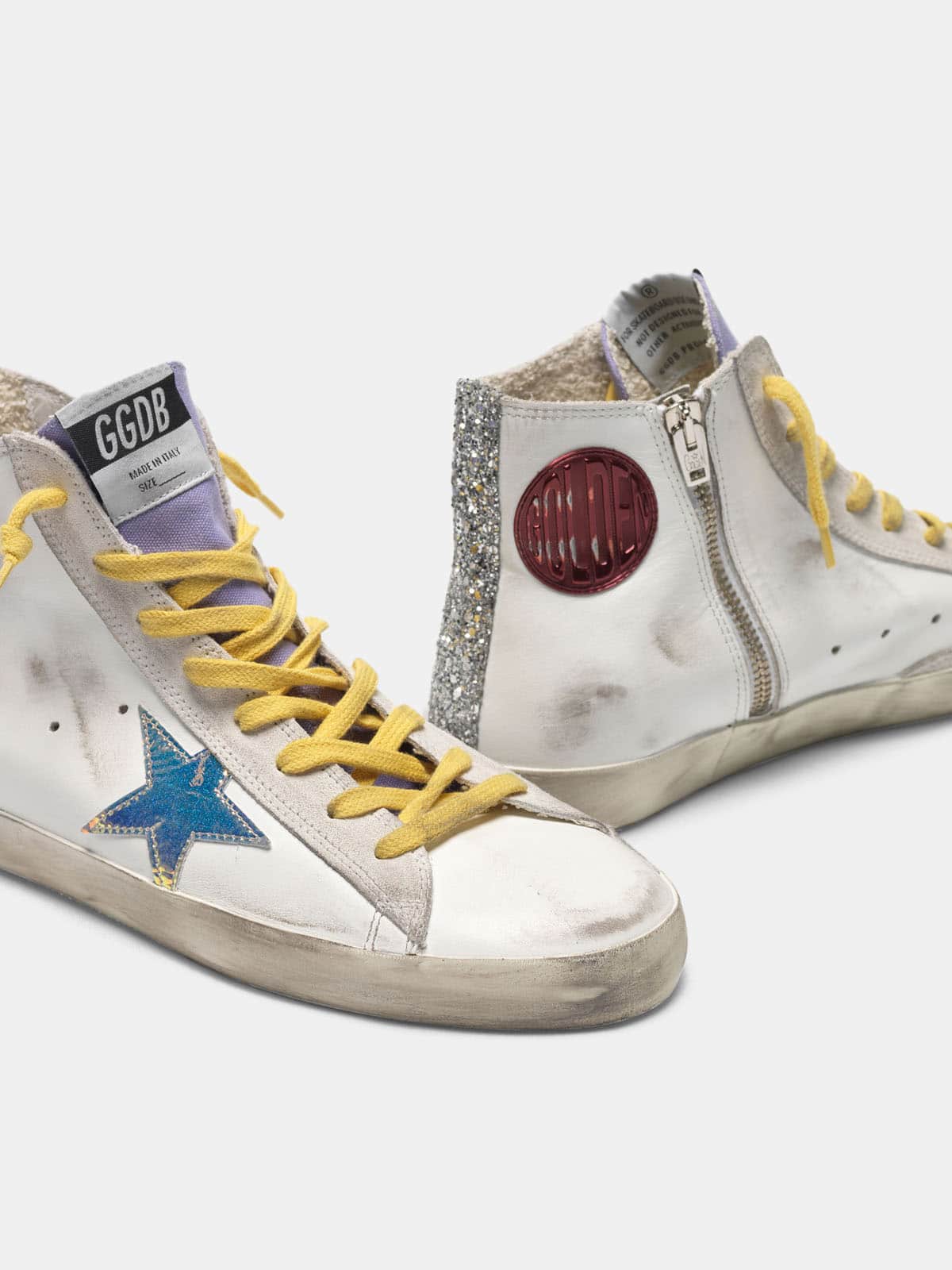 Women | Francy Sneakers with Iridescent Star & Glittery Bands - Image 8