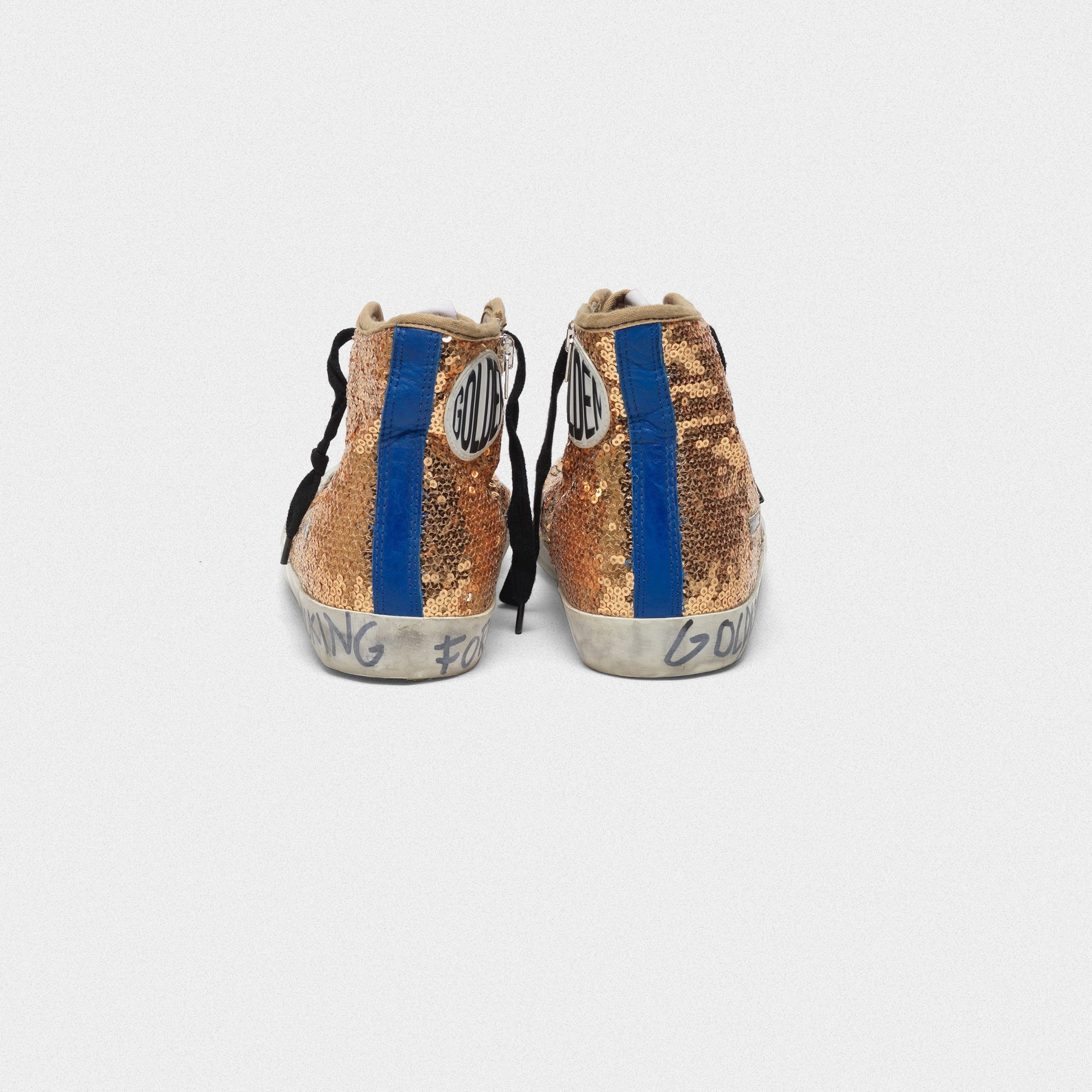 Women | Francy Sneakers with Sequins & Handwritten Lettering On The Outsole - Image 3