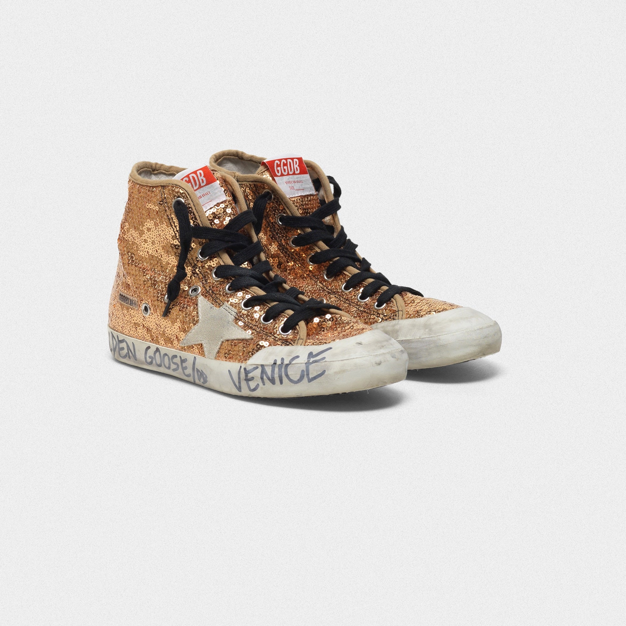 Women | Francy Sneakers with Sequins & Handwritten Lettering On The Outsole - Image 4