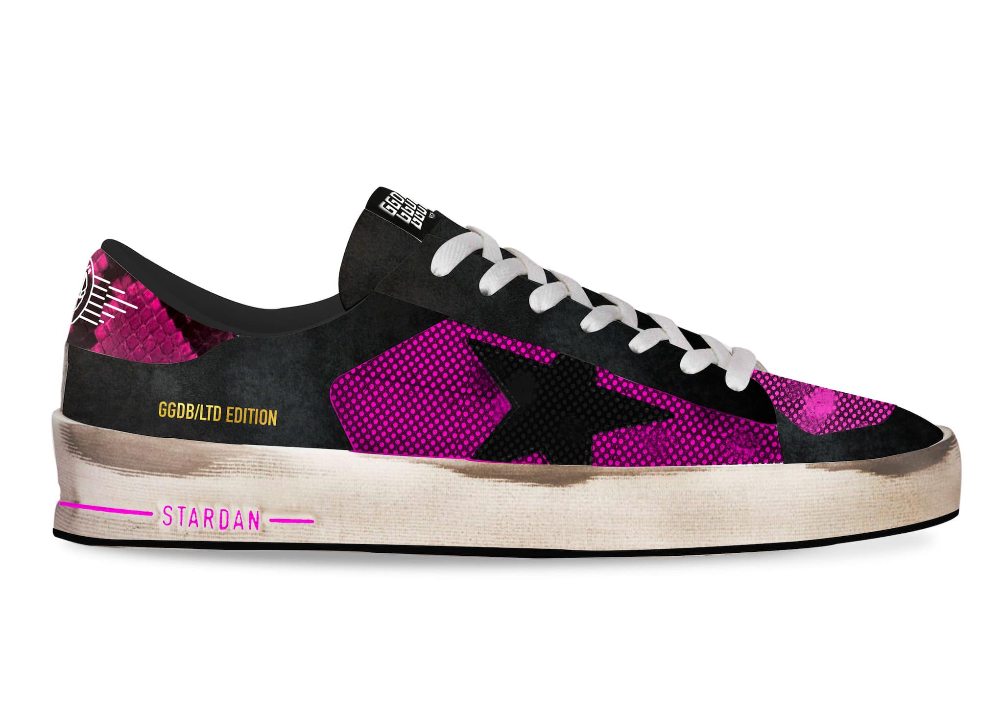 Women | Fuchsia & Black Limited Edition Lab Stardan Sneakers | Black x Pink Fluo - Image 5