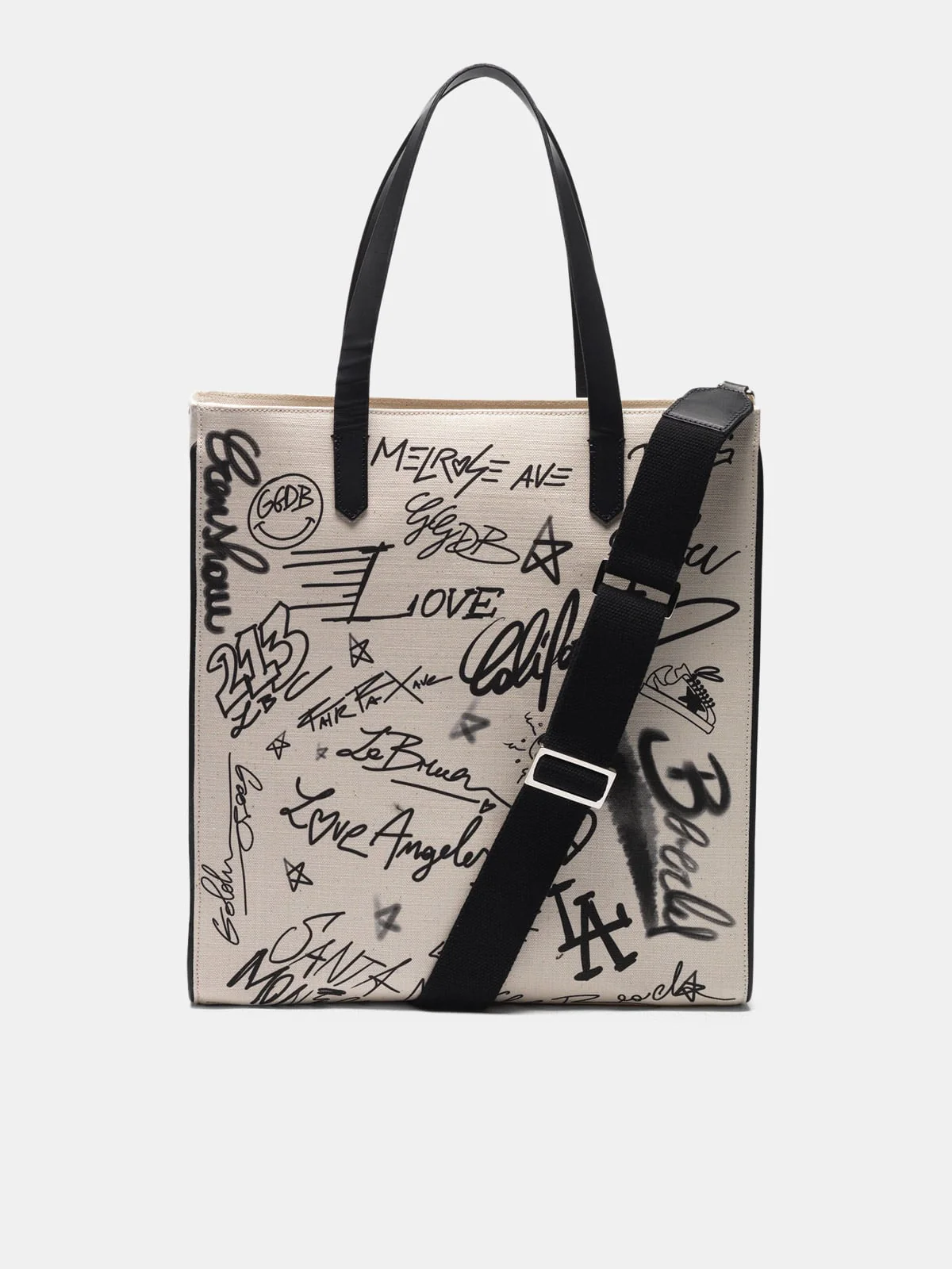 Women | Graffiti Print North-South California Bag - Image 9