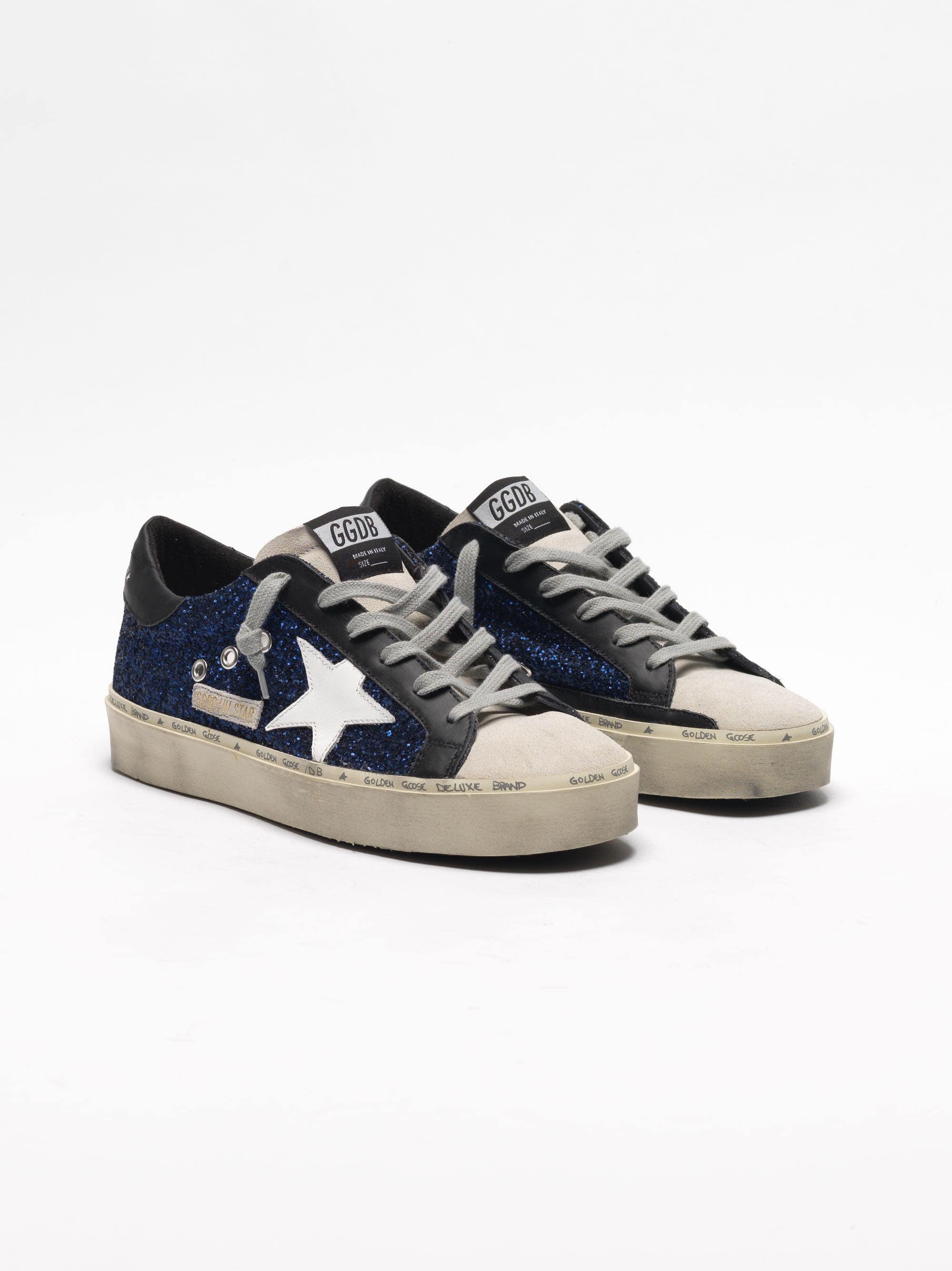 Women | Hi Star Sneakers Suede with Blue Glitter - Image 8