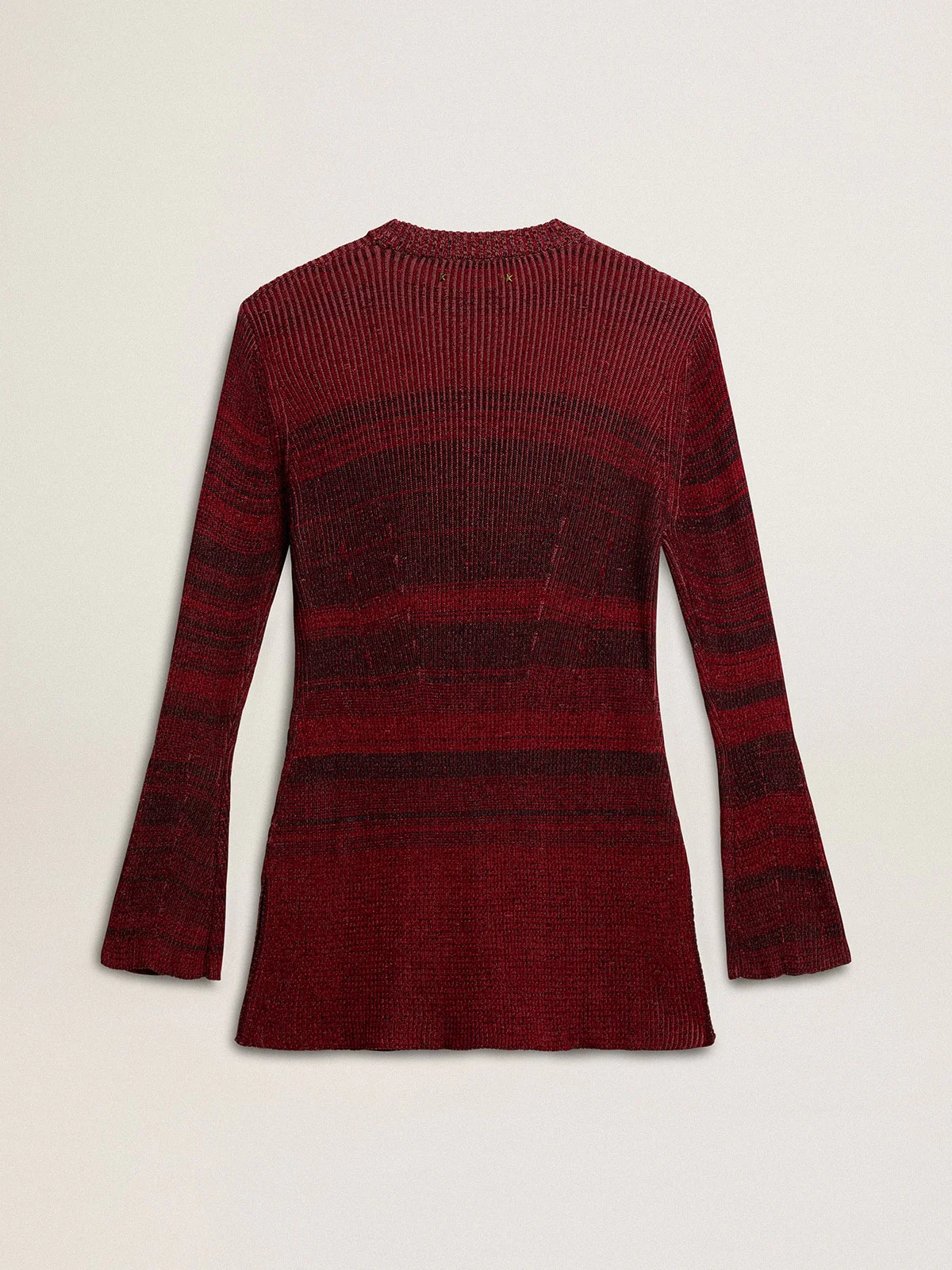 Women | Irregular-Striped Cotton Dress | Catawba Grape - Image 9
