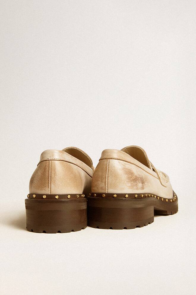 Women | Jerry Wo Loafer Butter Leather with Studded Details | Butter