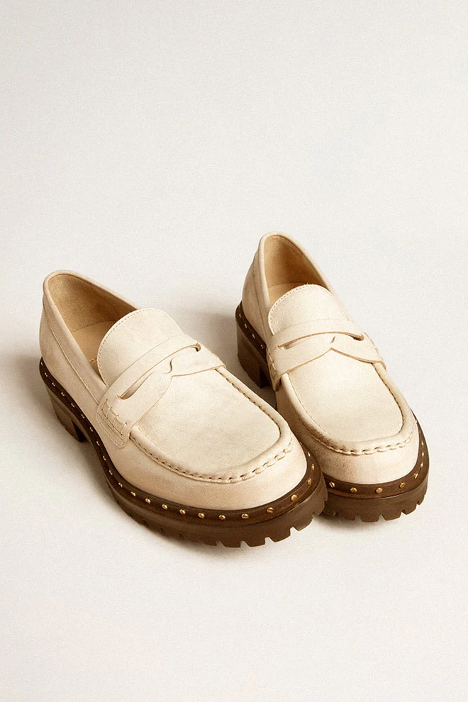 Women | Jerry Wo Loafer Butter Leather with Studded Details | Butter - Image 2