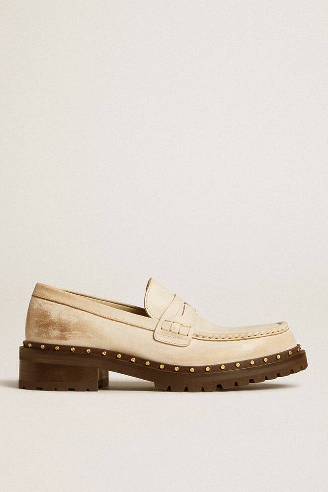 Women | Jerry Wo Loafer Butter Leather with Studded Details | Butter - Image 3