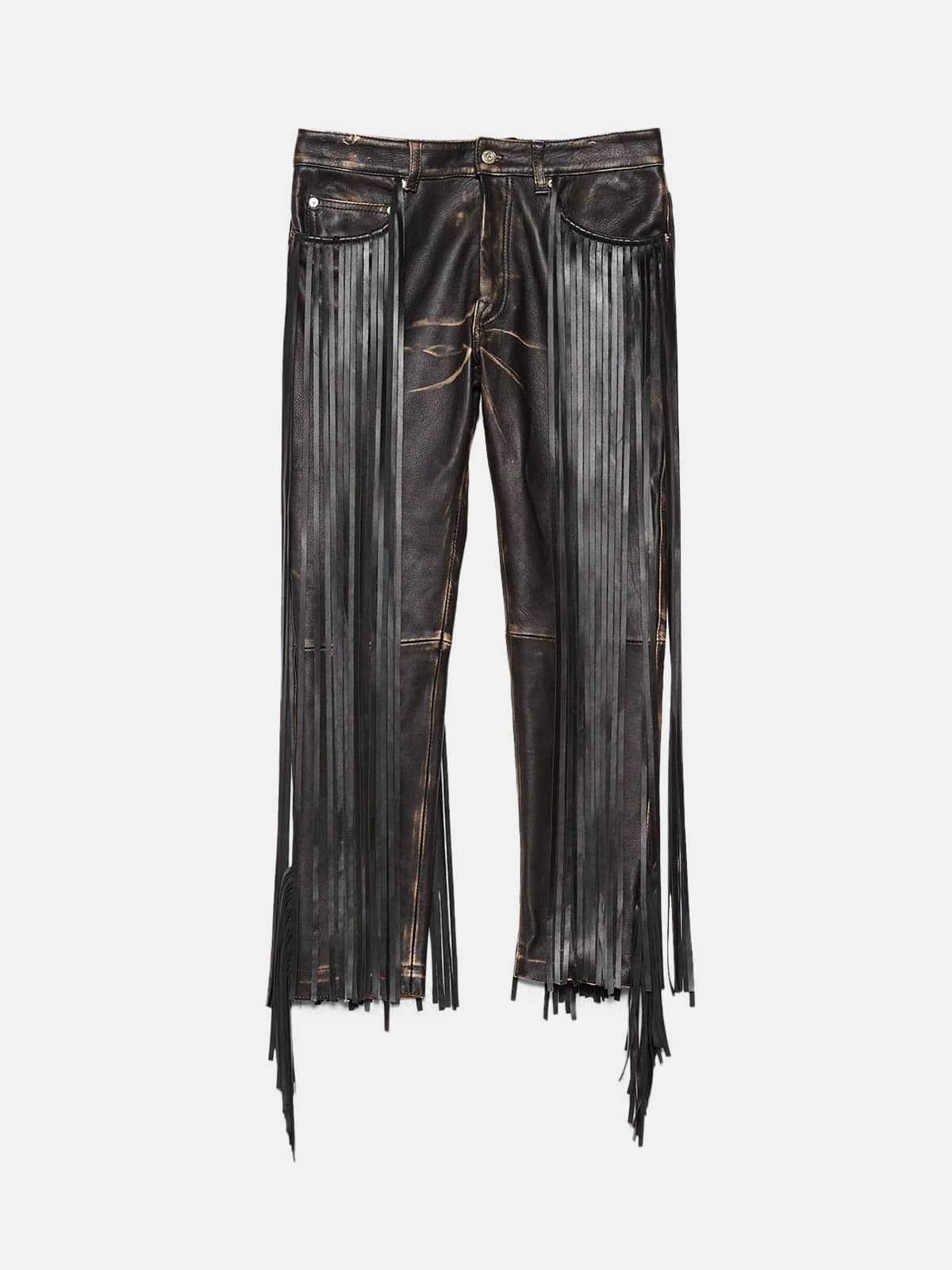 Women | Jolly Trousers Vintage-Look Nappa Leather with Fringe - Image 5