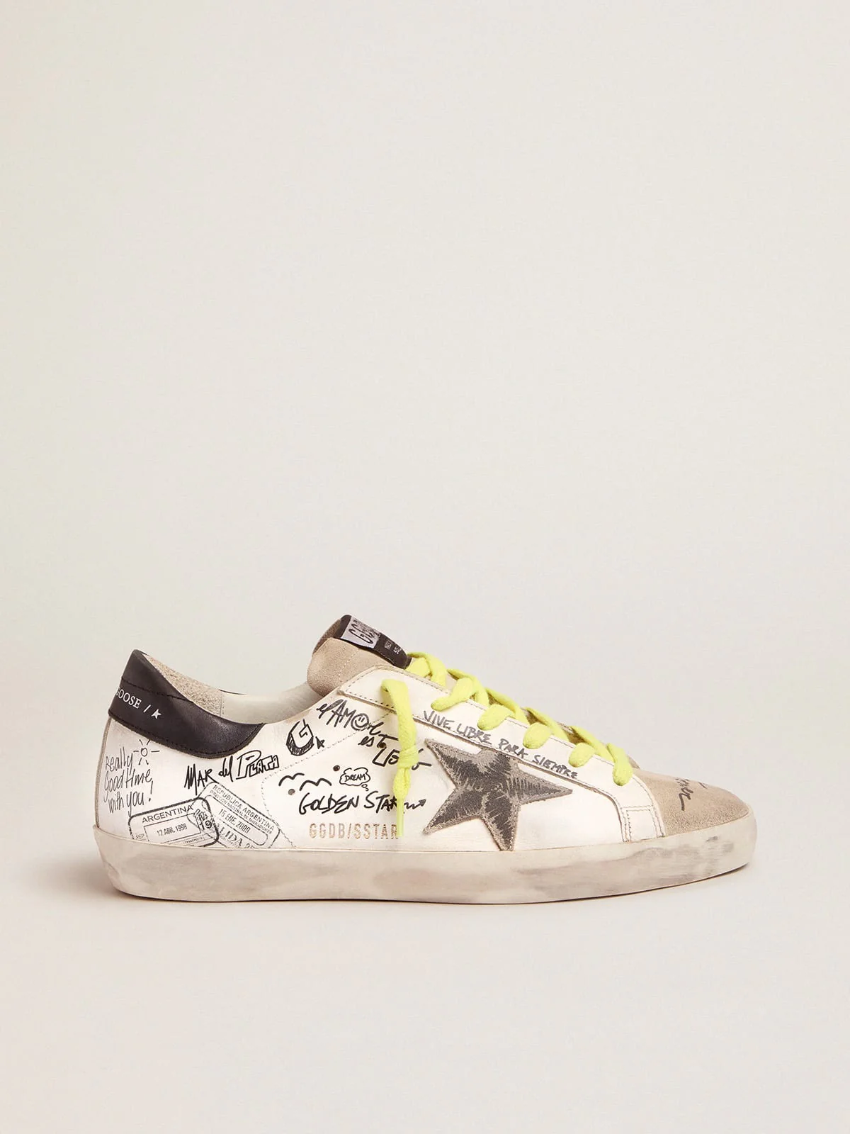 Women | Journey Super-Star Sneakers with Graffiti | White x Ice x Black - Image 5