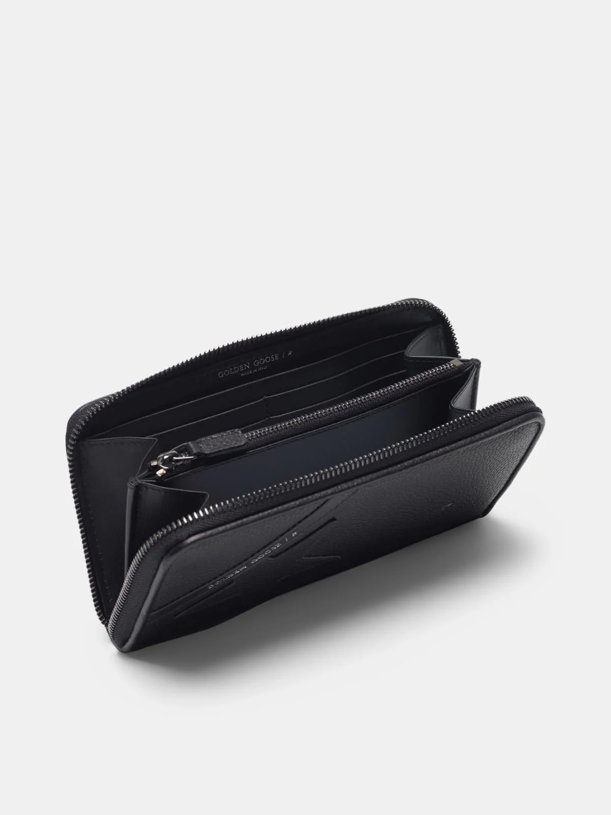 Women | Large Black Star Wallet | Black