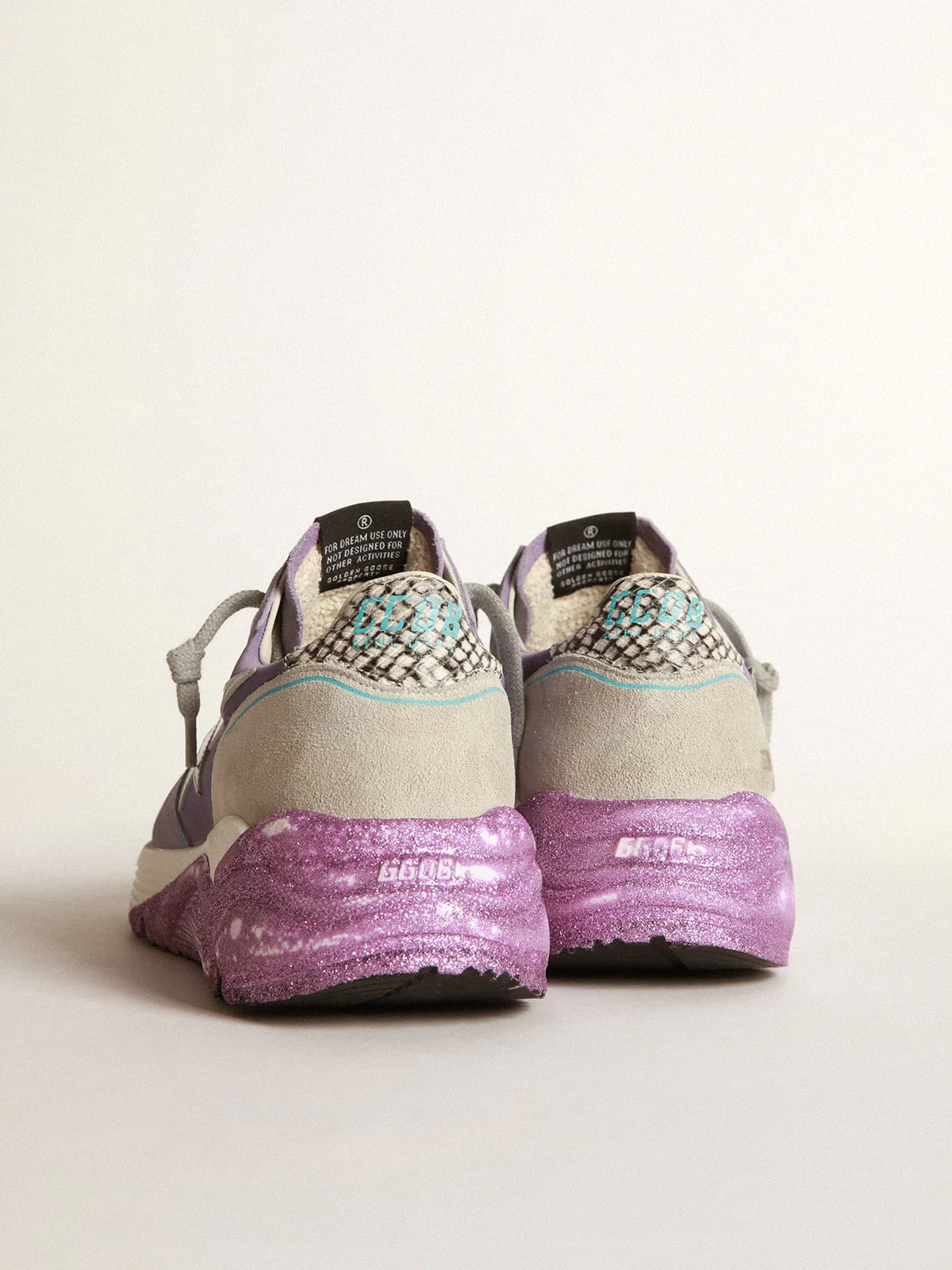 Women | Lavender Running Sole Sneakers with Glittery Sole & Silver Star | Lavender x Lilac x Silver x Ice - Image 7