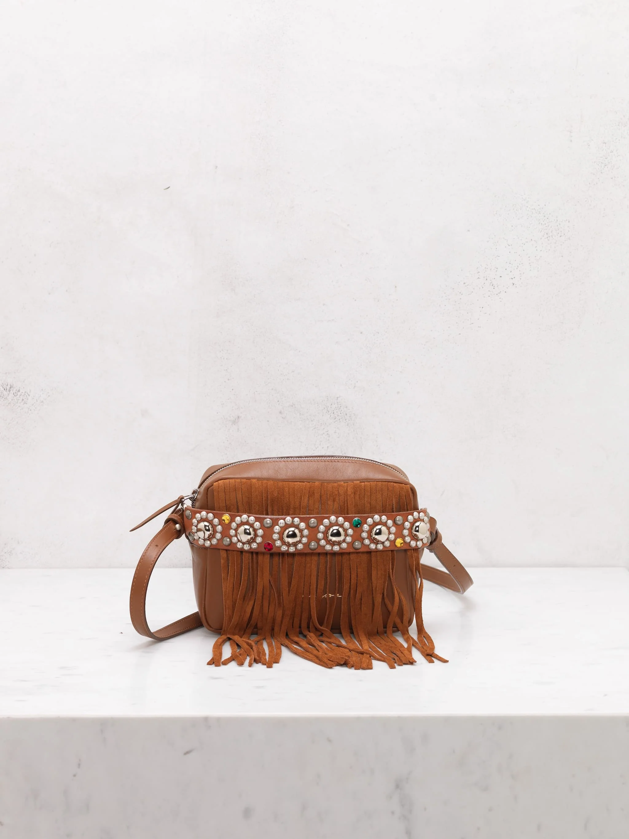 Women | Leather Camera Bag with Suede Fringe (V2) - Image 5