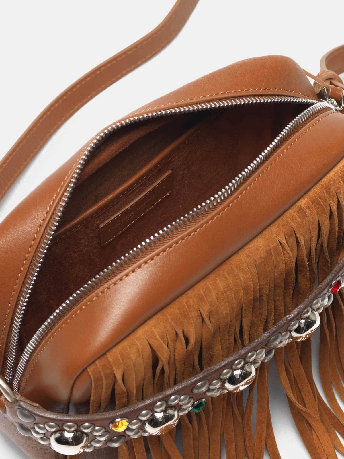 Women | Leather Camera Bag with Suede Fringe (V2) - Image 6