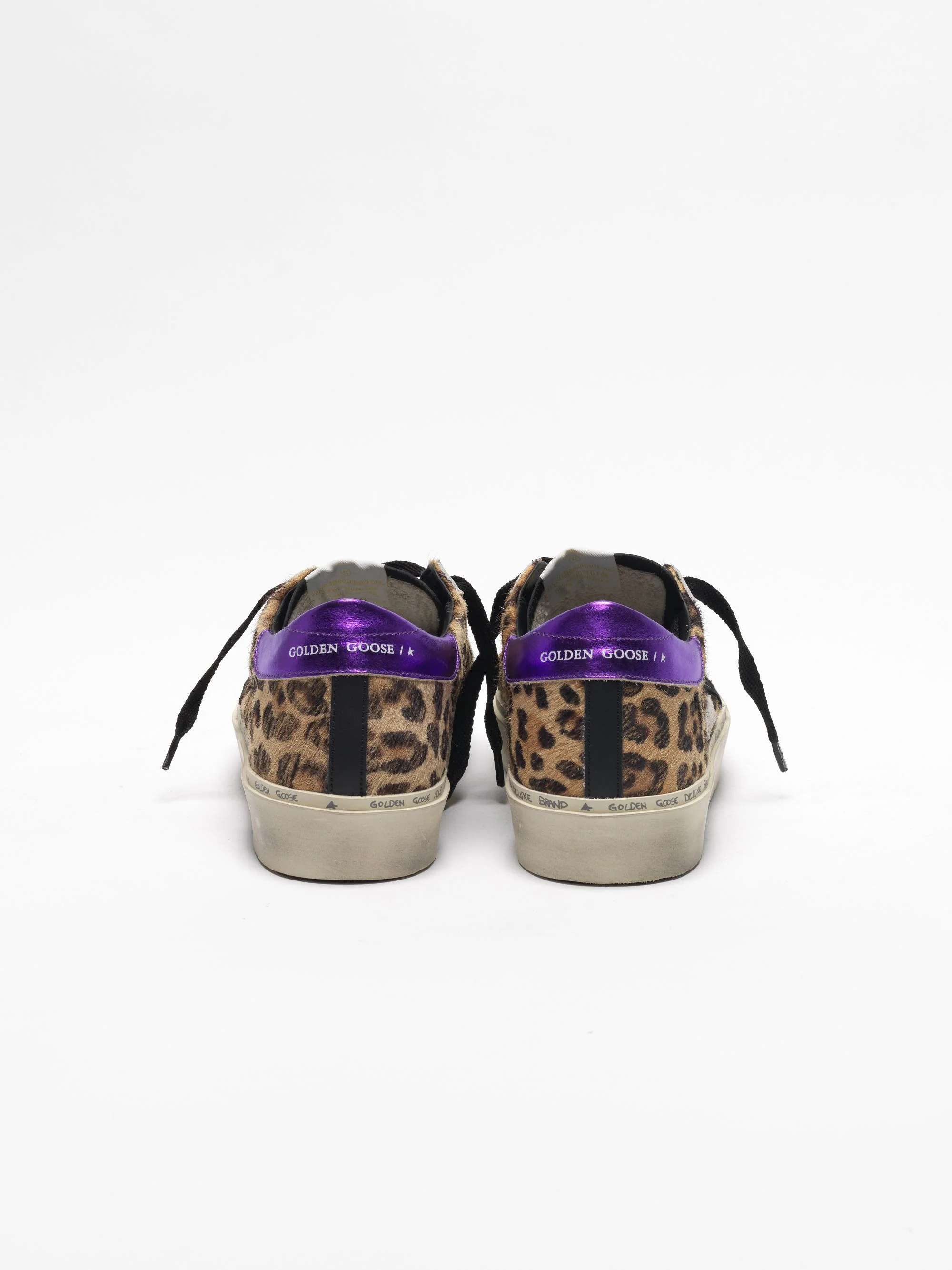 Women | Leo-Printed Hi Star with Black Star & Purple Heel Tab