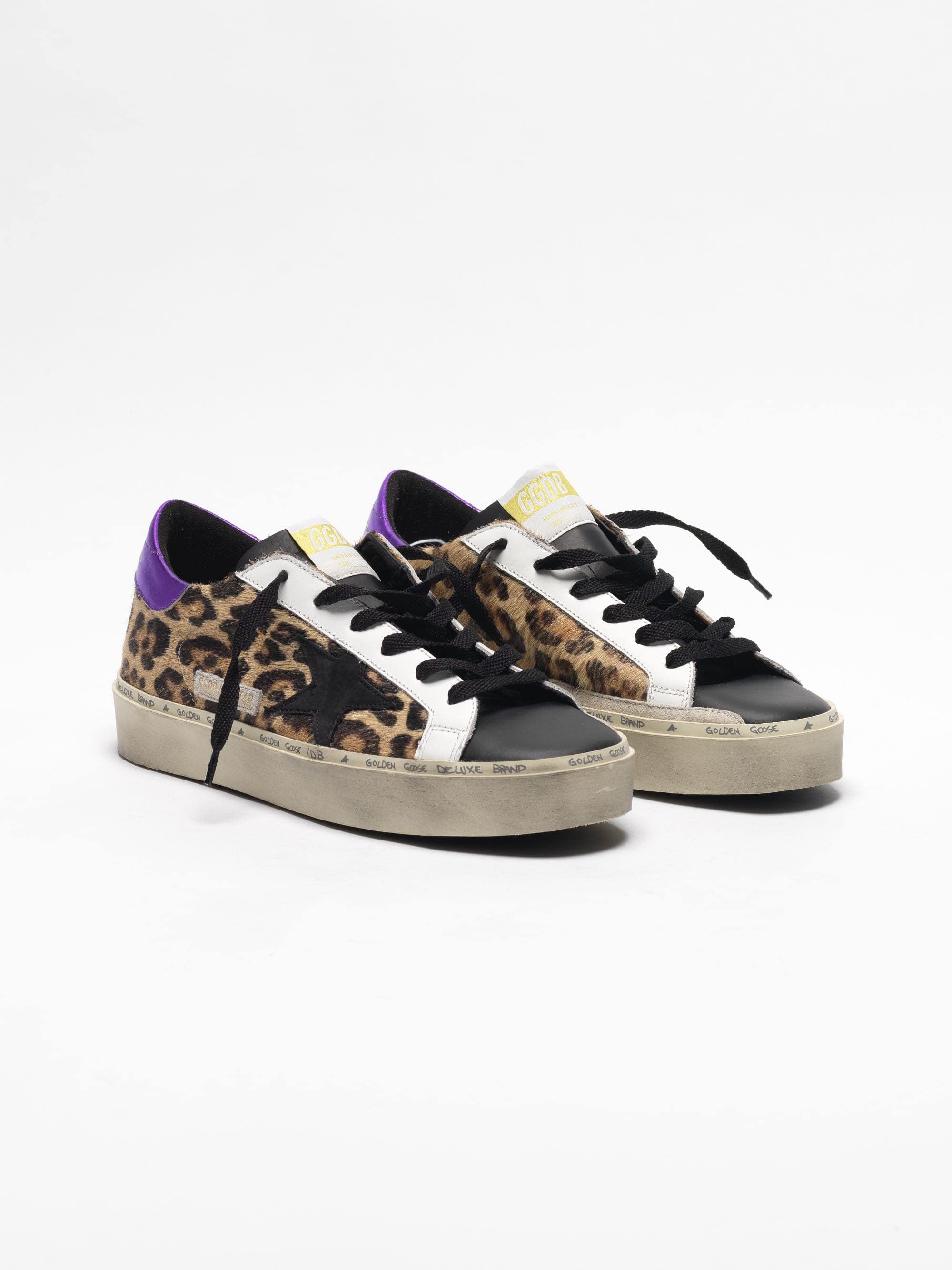 Women | Leo-Printed Hi Star with Black Star & Purple Heel Tab - Image 4