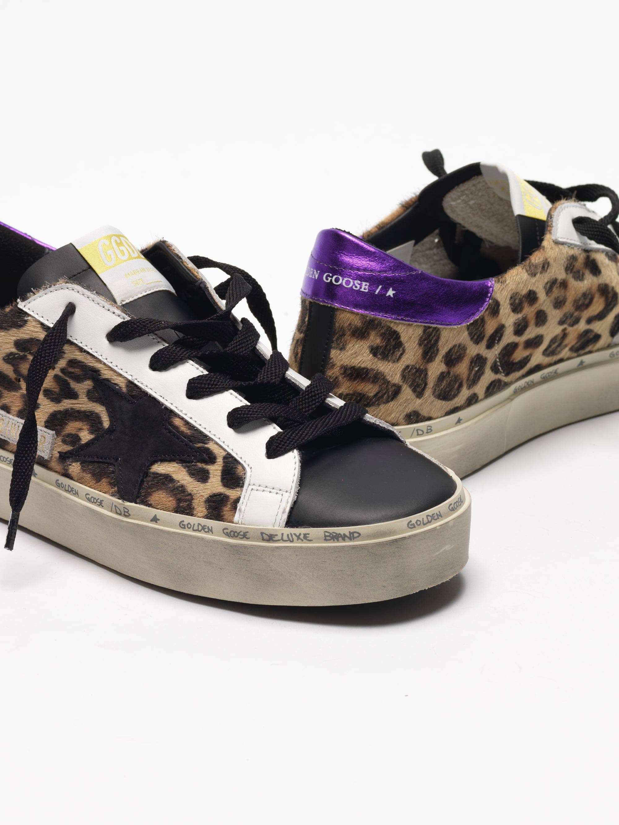 Women | Leo-Printed Hi Star with Black Star & Purple Heel Tab - Image 5