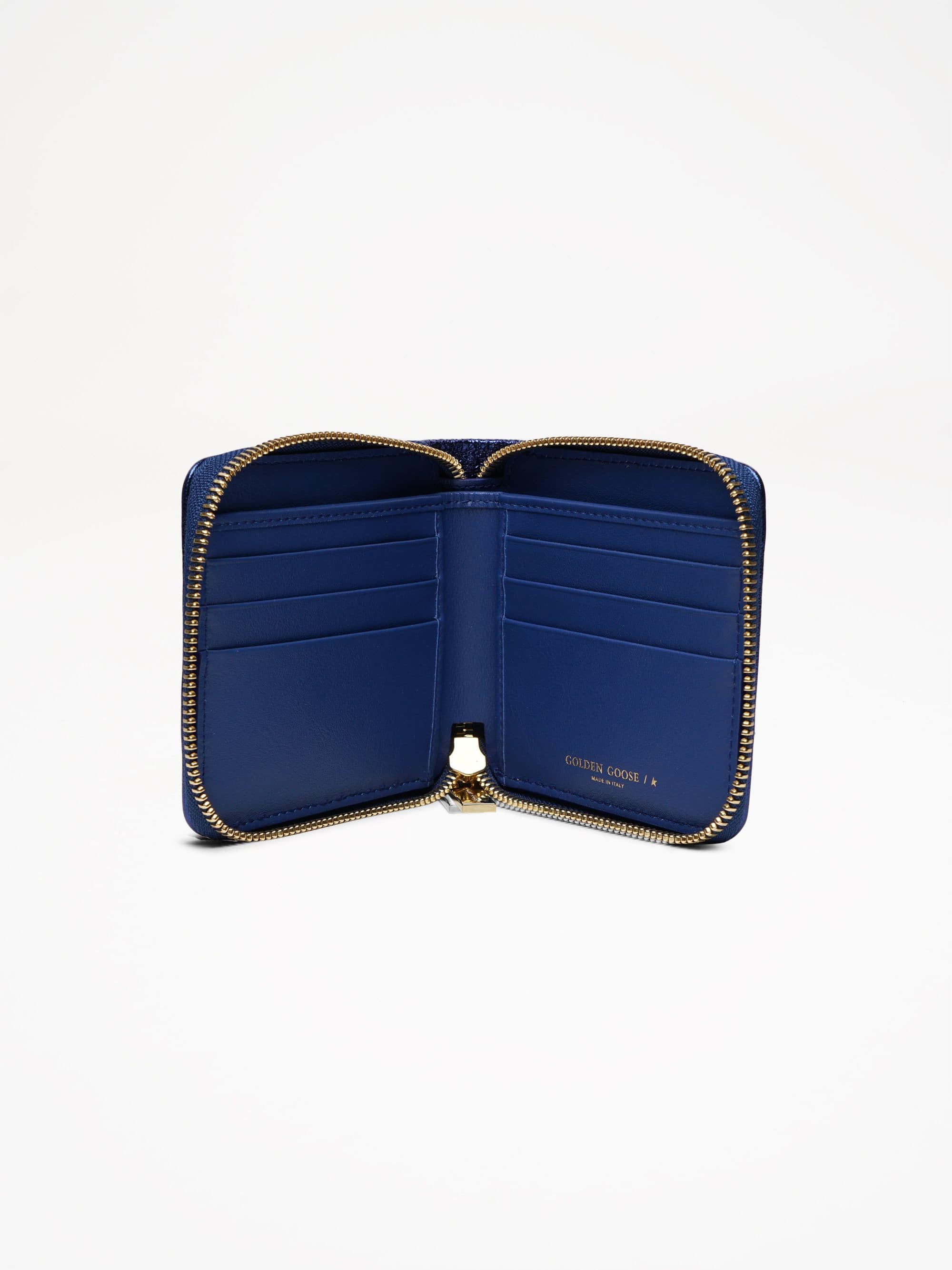Women | Medium Metallic Blue Star Wallet - Image 3