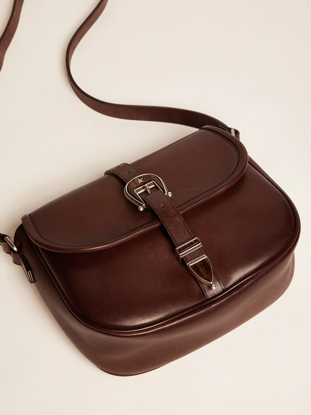Women | Medium Rodeo Bag Dark Tan Leather | Testa Di Moro - Image 7