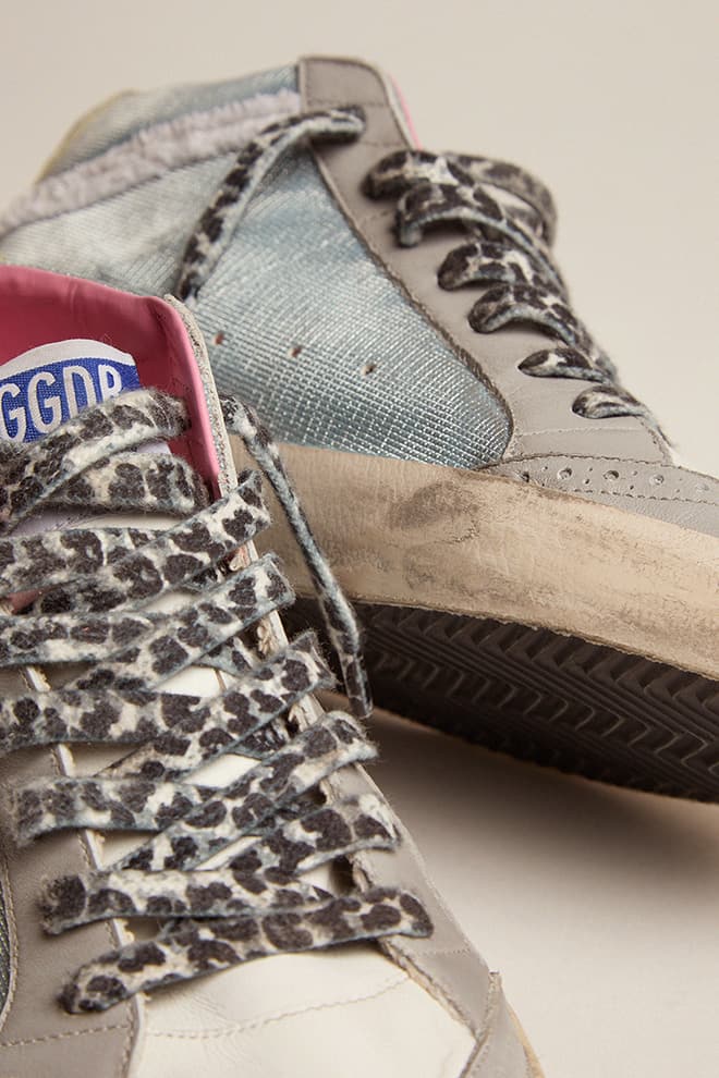 Women | Mid Star Metallic Light Blue Leather with White Leather Star | Light Blue x Light Grey x White x Ice - Image 3