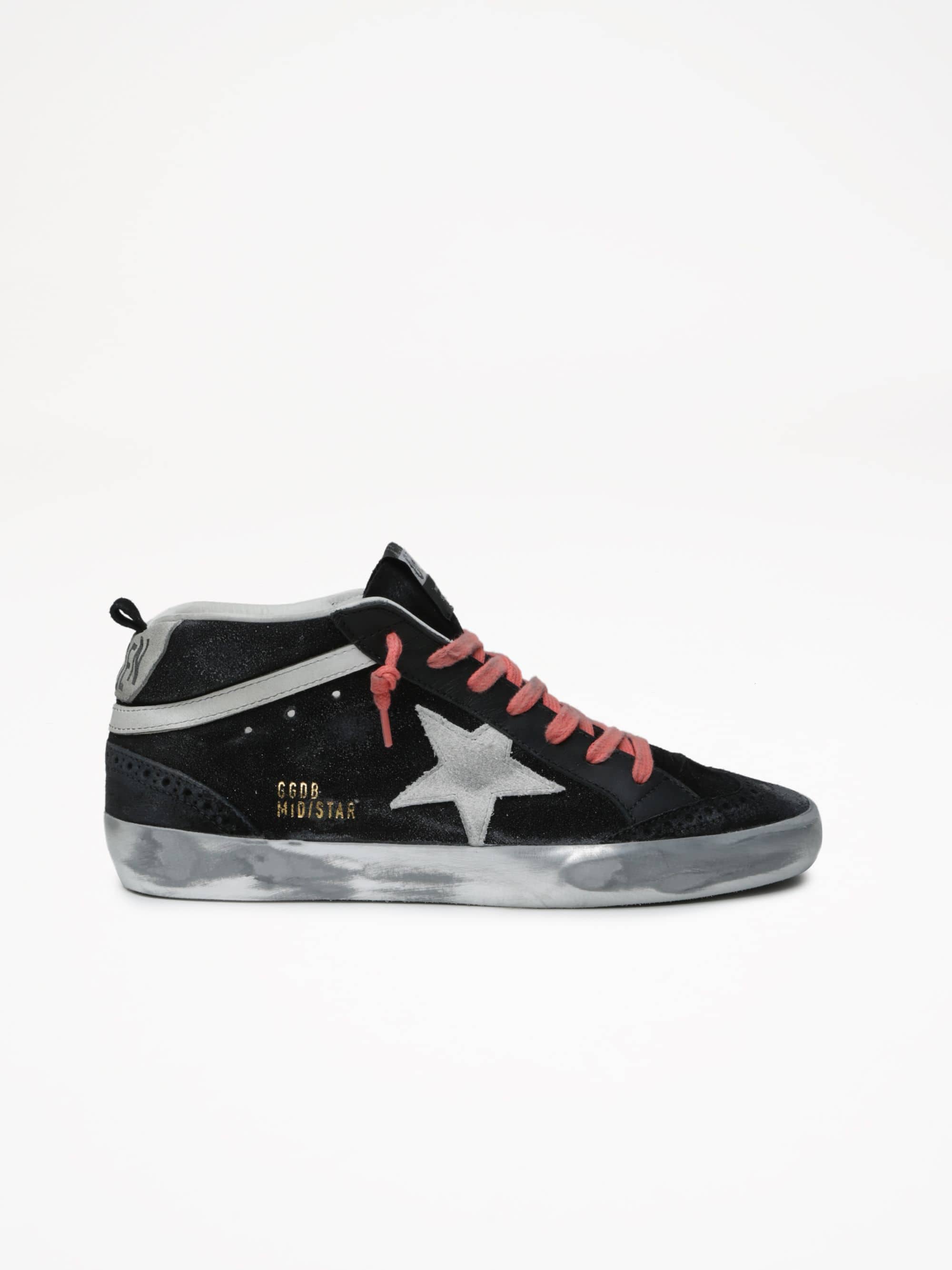 Women | Mid Star Suede Upper Suede Star Leather Wave Spark | Black x White - Image 2