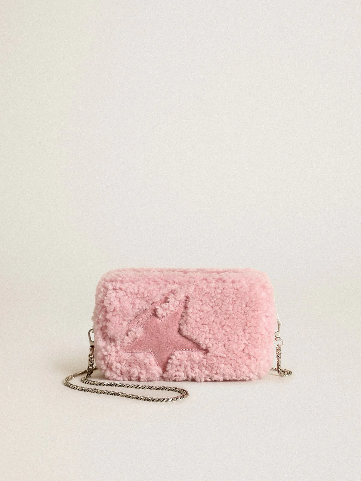 Women | Mini Star Bag Pink Shearling with Suede Star | Baby Pink - Image 10
