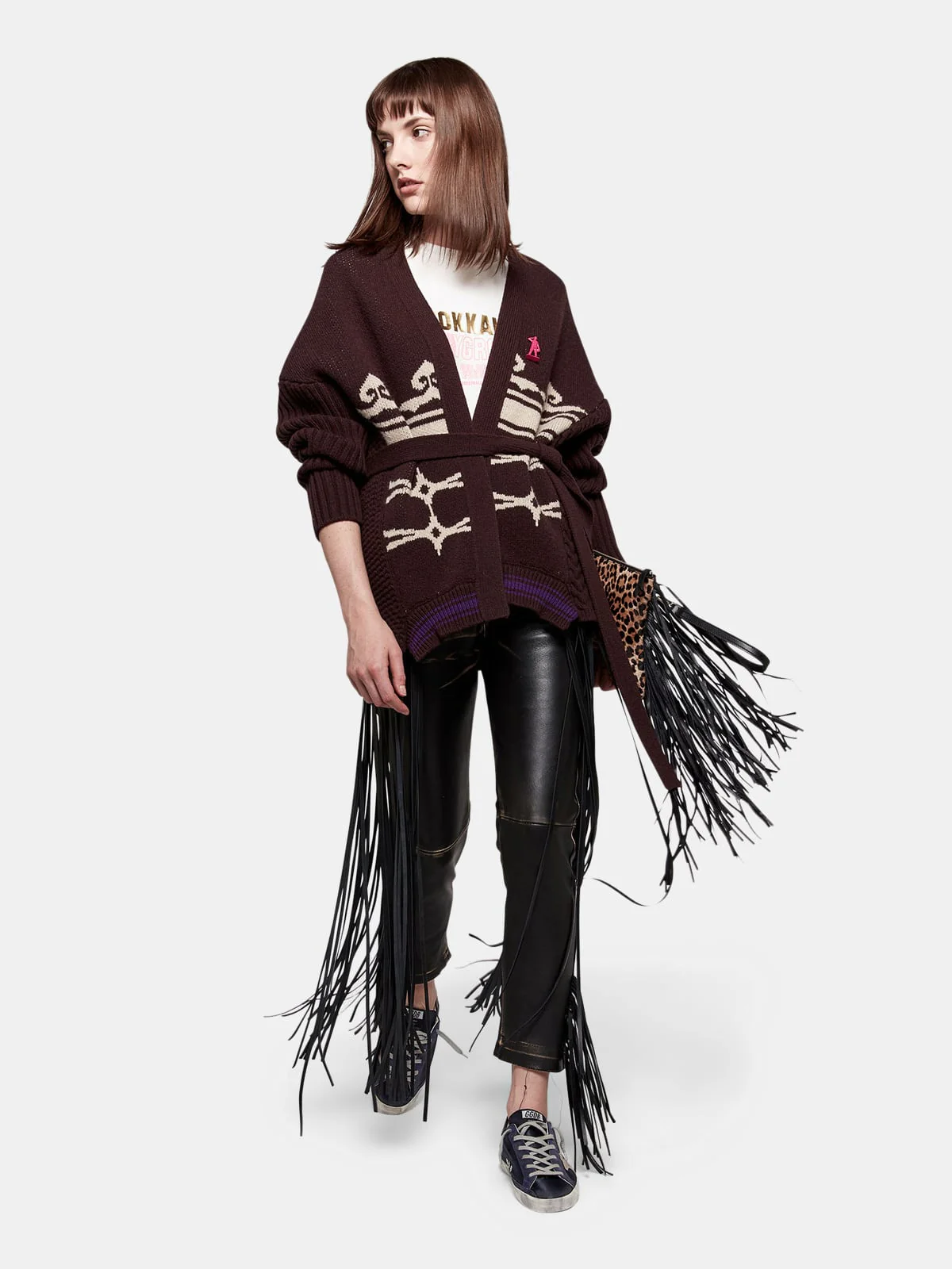 Women | Nanten Cardigan Extrafine Merino Wool with Belt At The Waist - Image 7