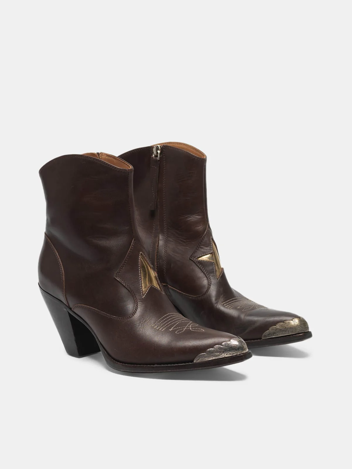 Women | Nora Ankle Boots with A Gold Star & Metal Plate (V1) - Image 5