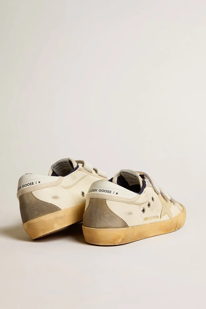 Women | Old School Lab Nappa with Rubber Star & Suede Inserts | White x Yellow x Ice - Image 3
