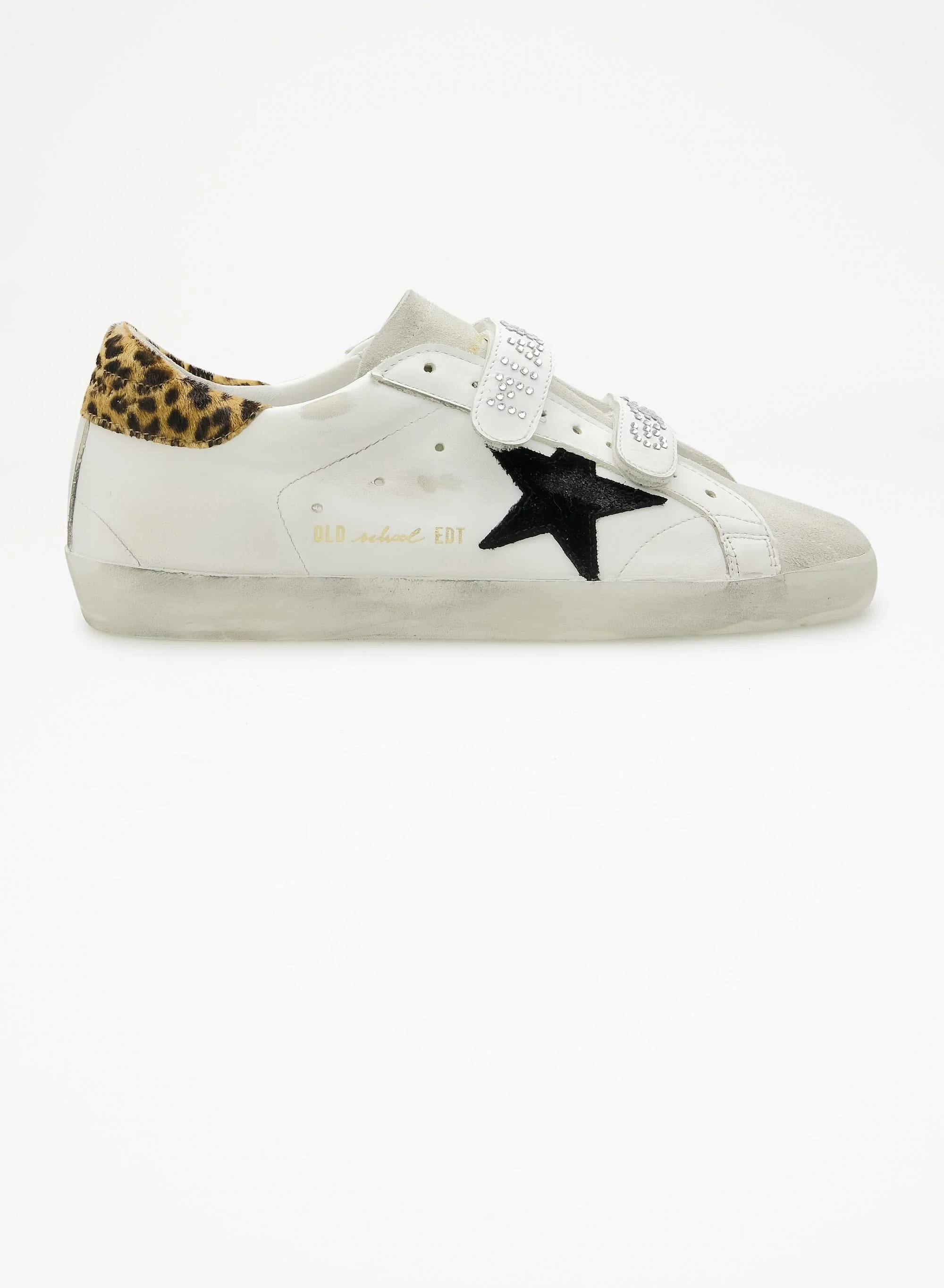Women | Old School Suede Toe & Star Leather Quarter | Beige Brown Leo x White x Black - Image 4