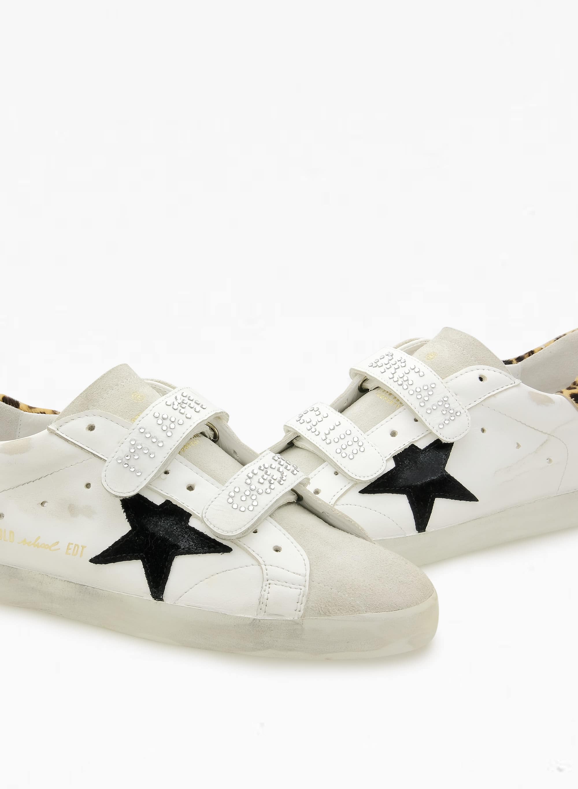 Women | Old School Suede Toe & Star Leather Quarter | Beige Brown Leo x White x Black - Image 6