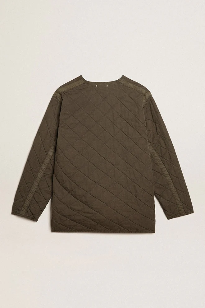 Women | Olive-Green Quilted Jacket | Vintage Olive