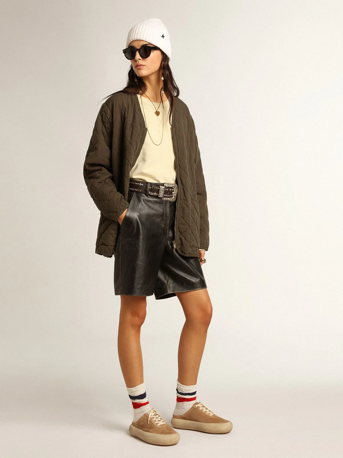 Women | Olive-Green Quilted Jacket | Vintage Olive - Image 12