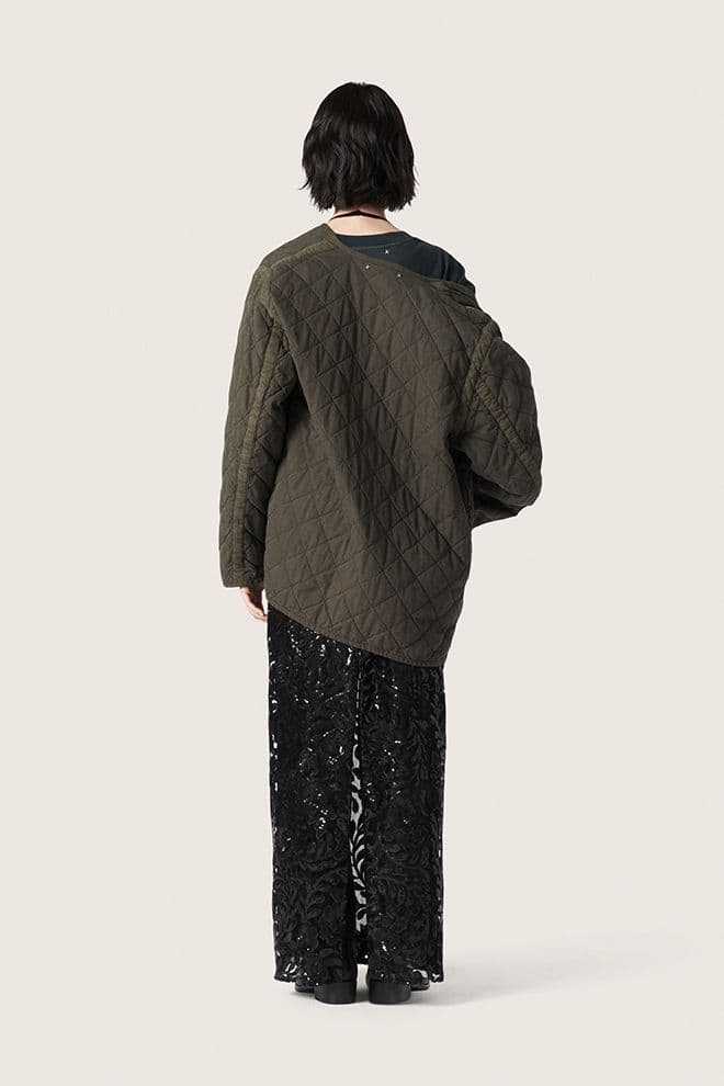 Women | Olive-Green Quilted Jacket | Vintage Olive - Image 4